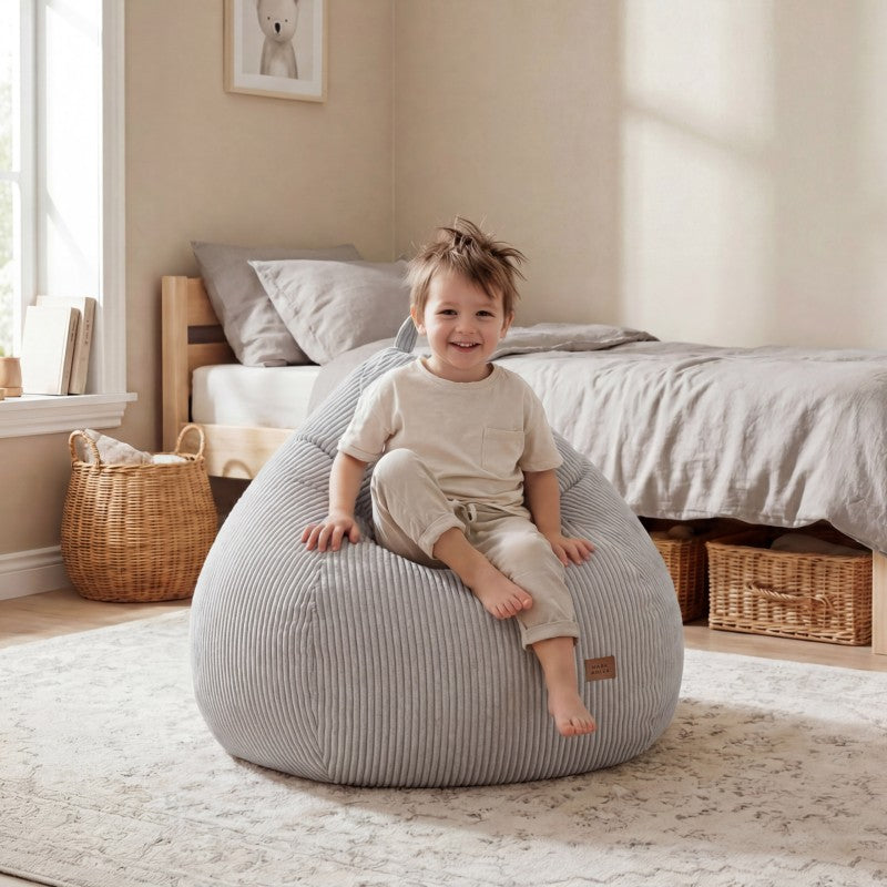 Sztruksowa pufa worek szara Mark Adler Comfy 1.0 Grey