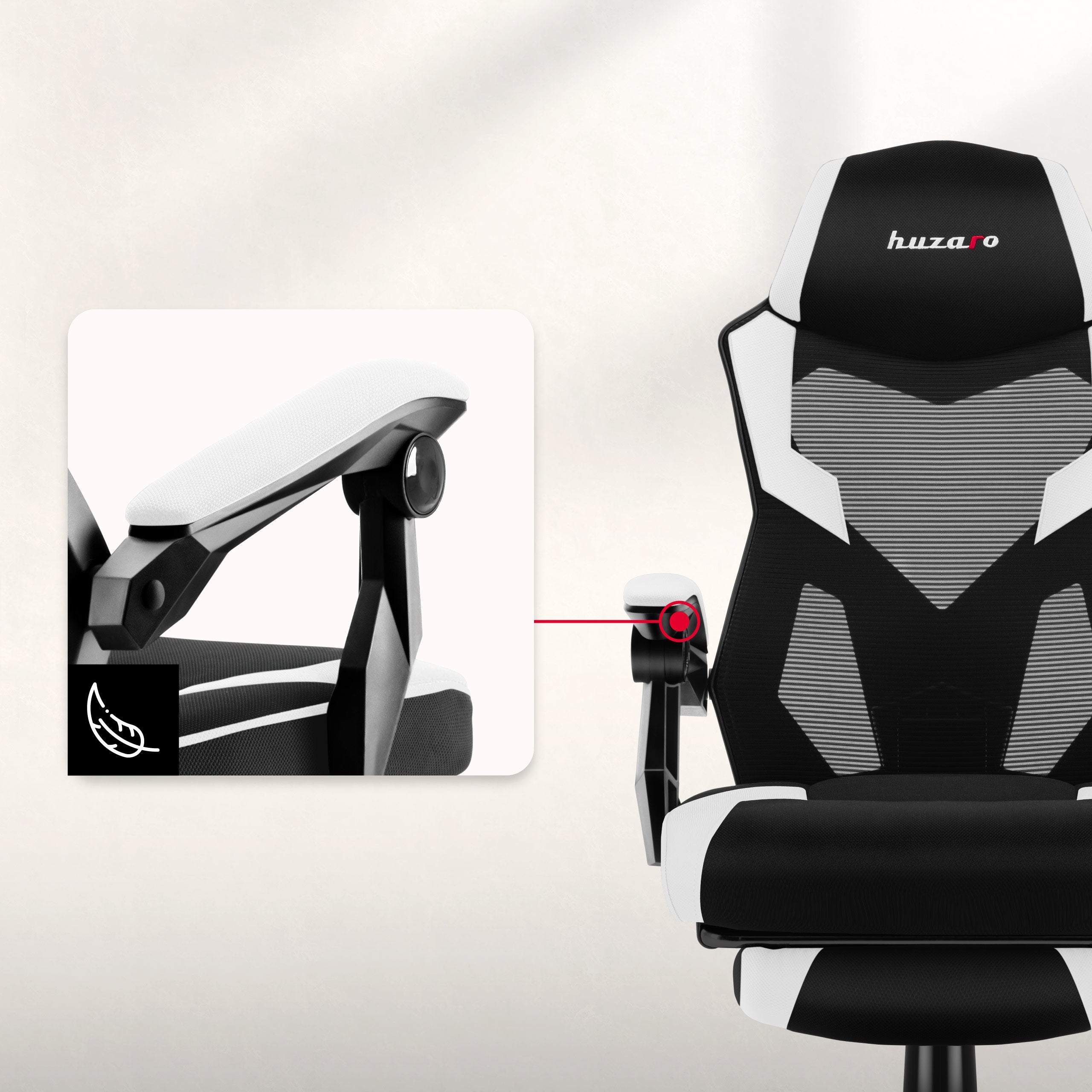 Gaming-Stuhl Huzaro Combat 3.1 White