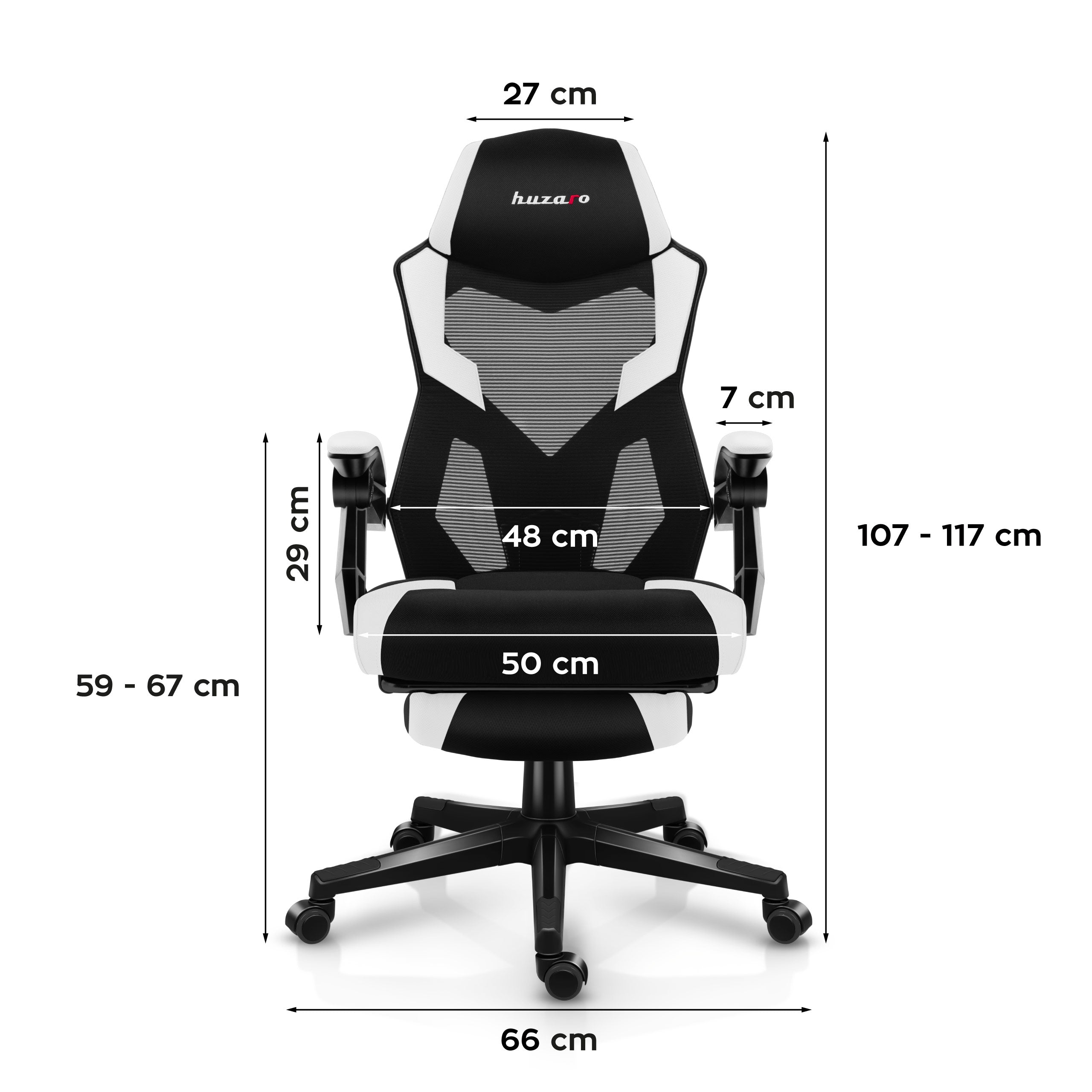 Gaming-Stuhl Huzaro Combat 3.1 White