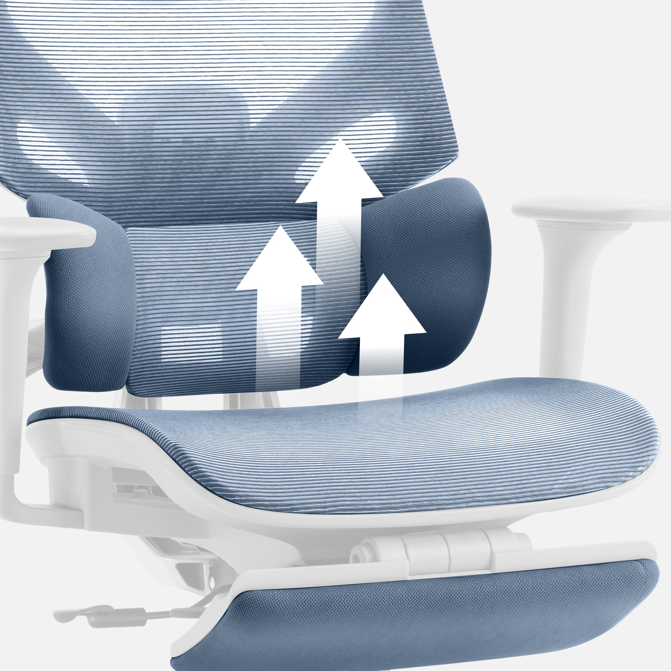 Ergonomischer Bürostuhl mit Fußstütze Mark Adler Expert 8.7 Grey Mesh