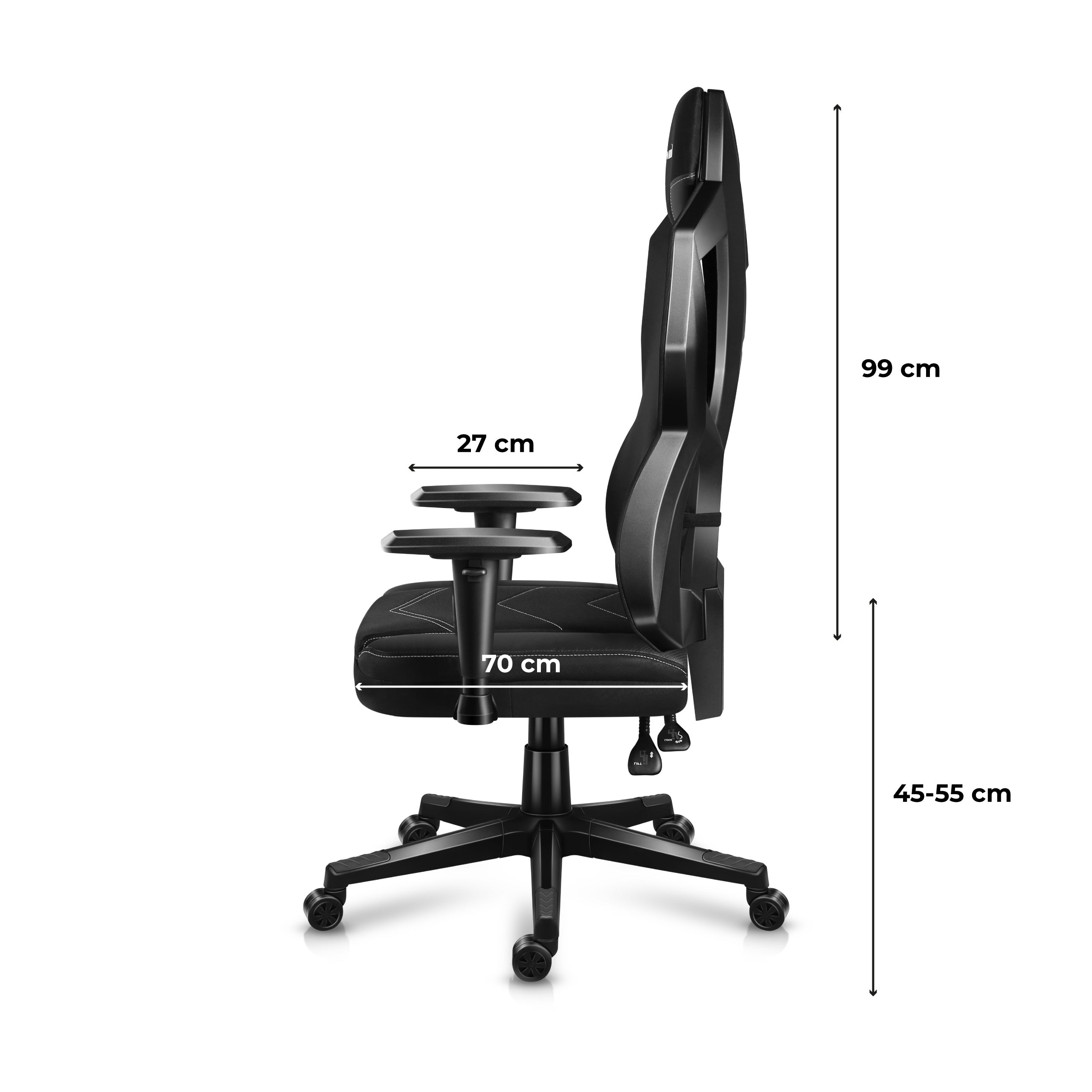 Gaming-Stuhl HUZARO Combat 6.2 RGB Schwarz
