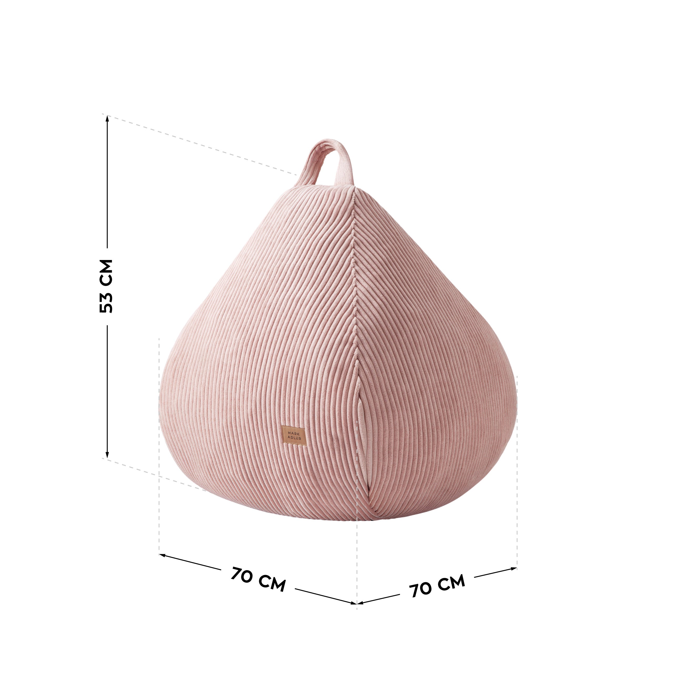 Cord-Sitzsack in Rosa Mark Adler Comfy 1.0 Pink