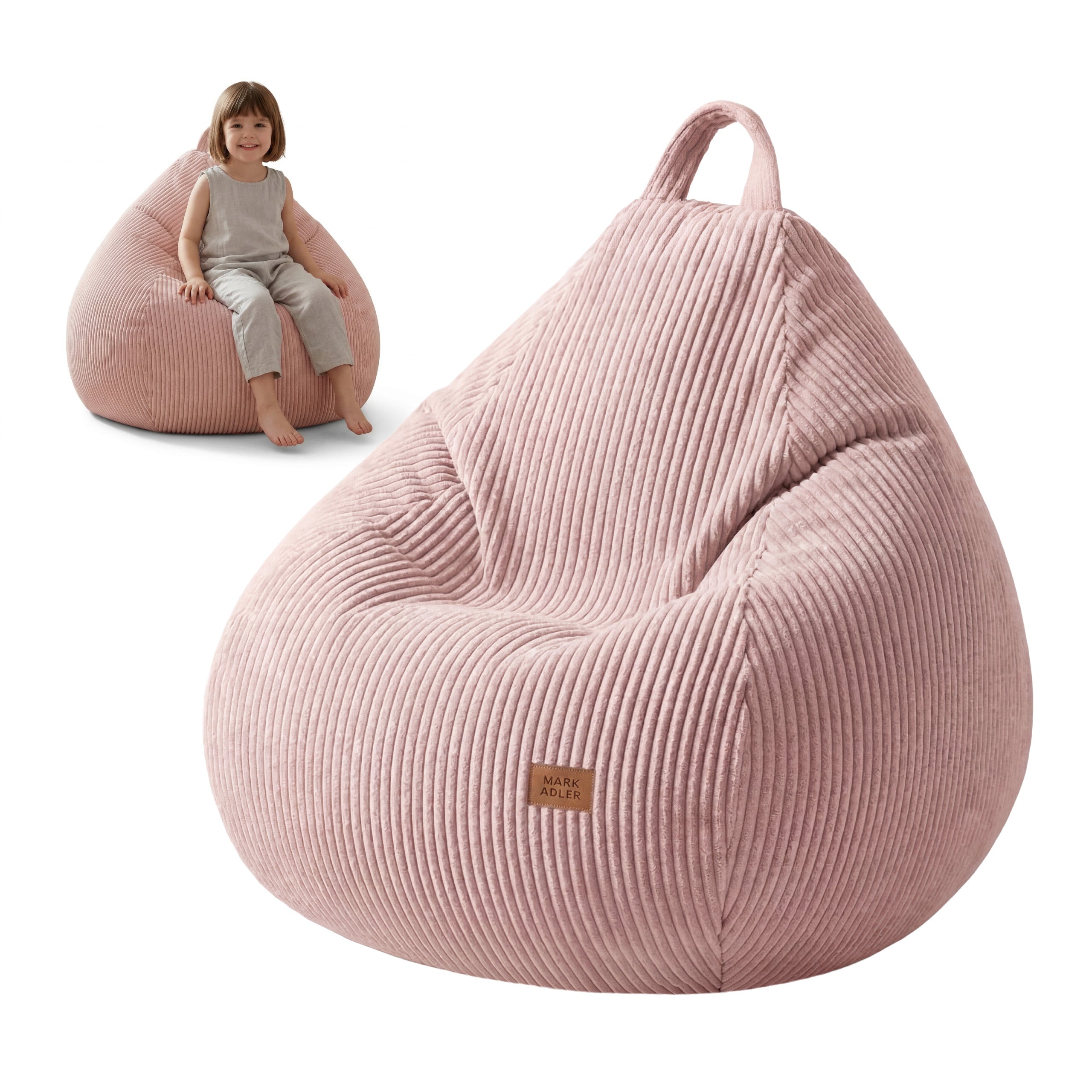 Cord-Sitzsack in Rosa Mark Adler Comfy 1.0 Pink