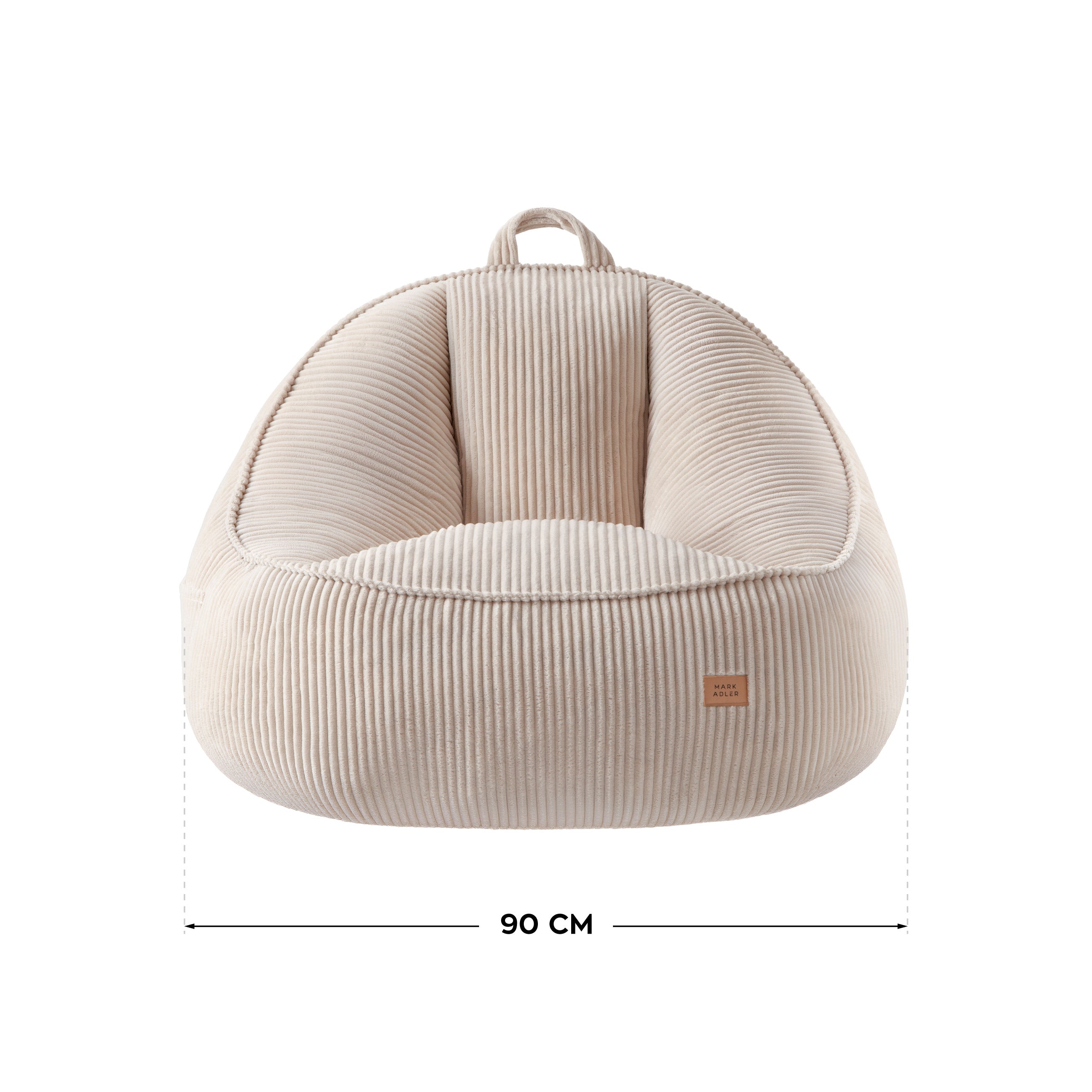 Sitzsack mit Rückenlehne Kordsamt Mark Adler Comfy 4.0 Beige