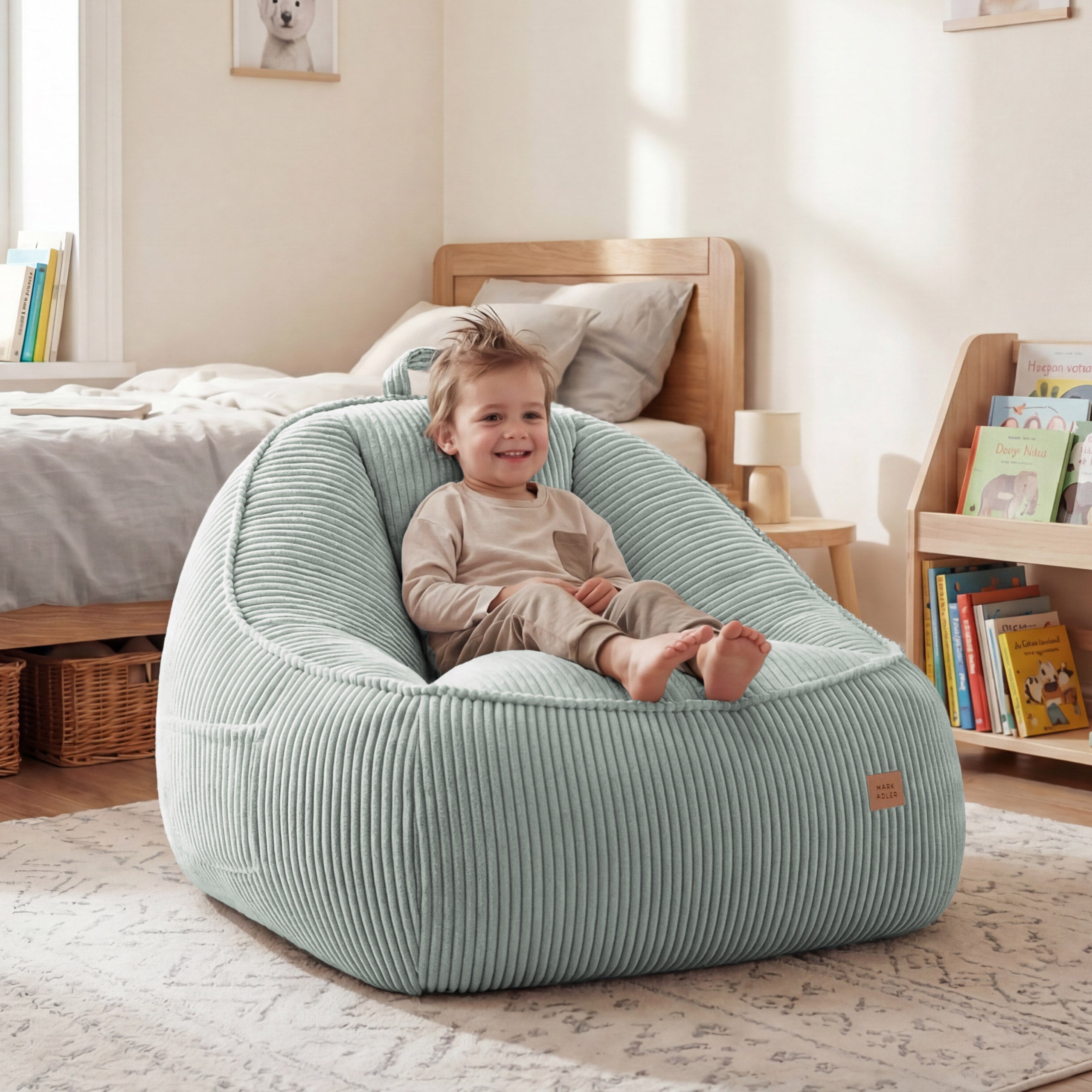 Cord-Sesselsessel mit Rückenlehne Mark Adler Comfy 4.0 Sage