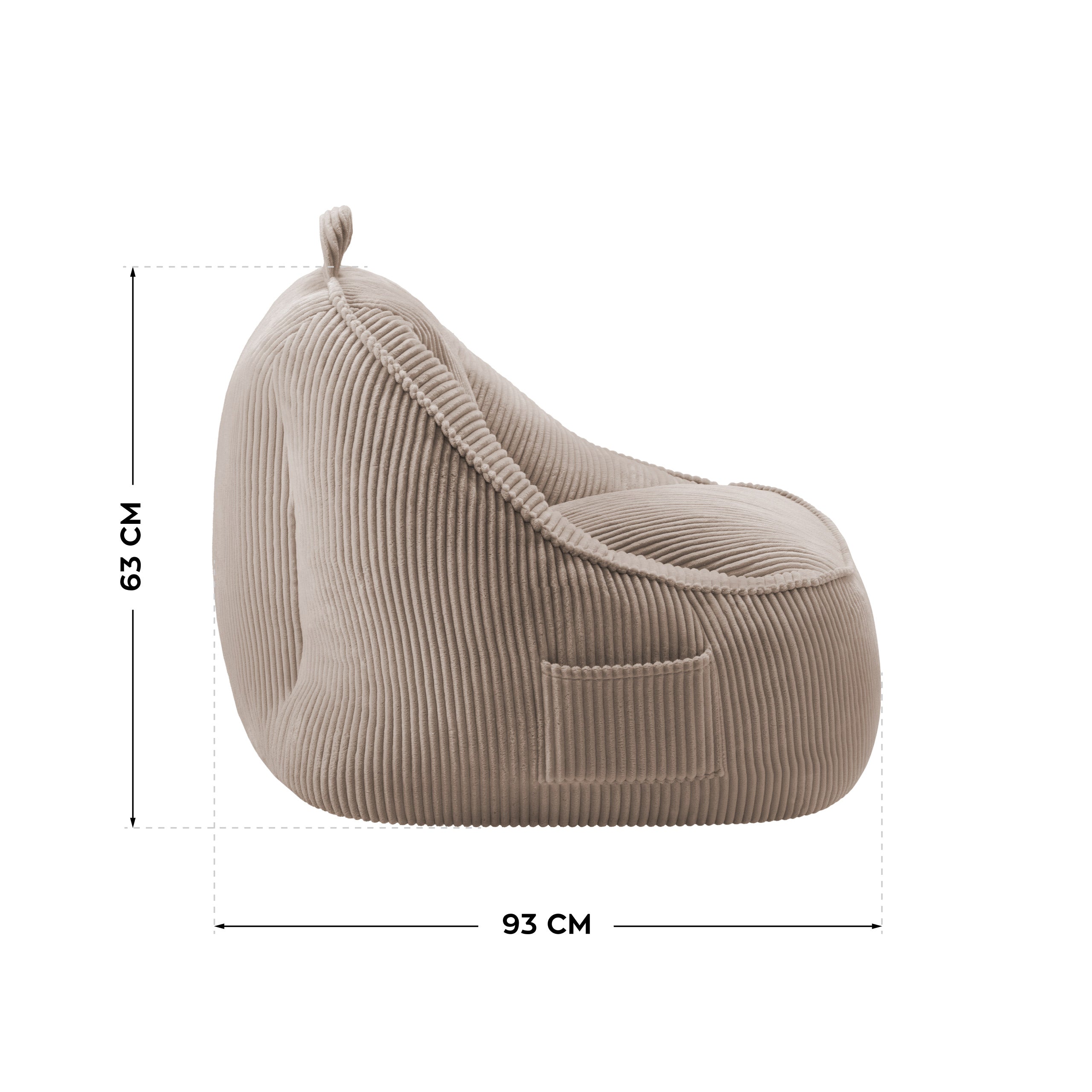 Cord-Sesselsessel mit Rückenlehne Mark Adler Comfy 4.0 Taupe