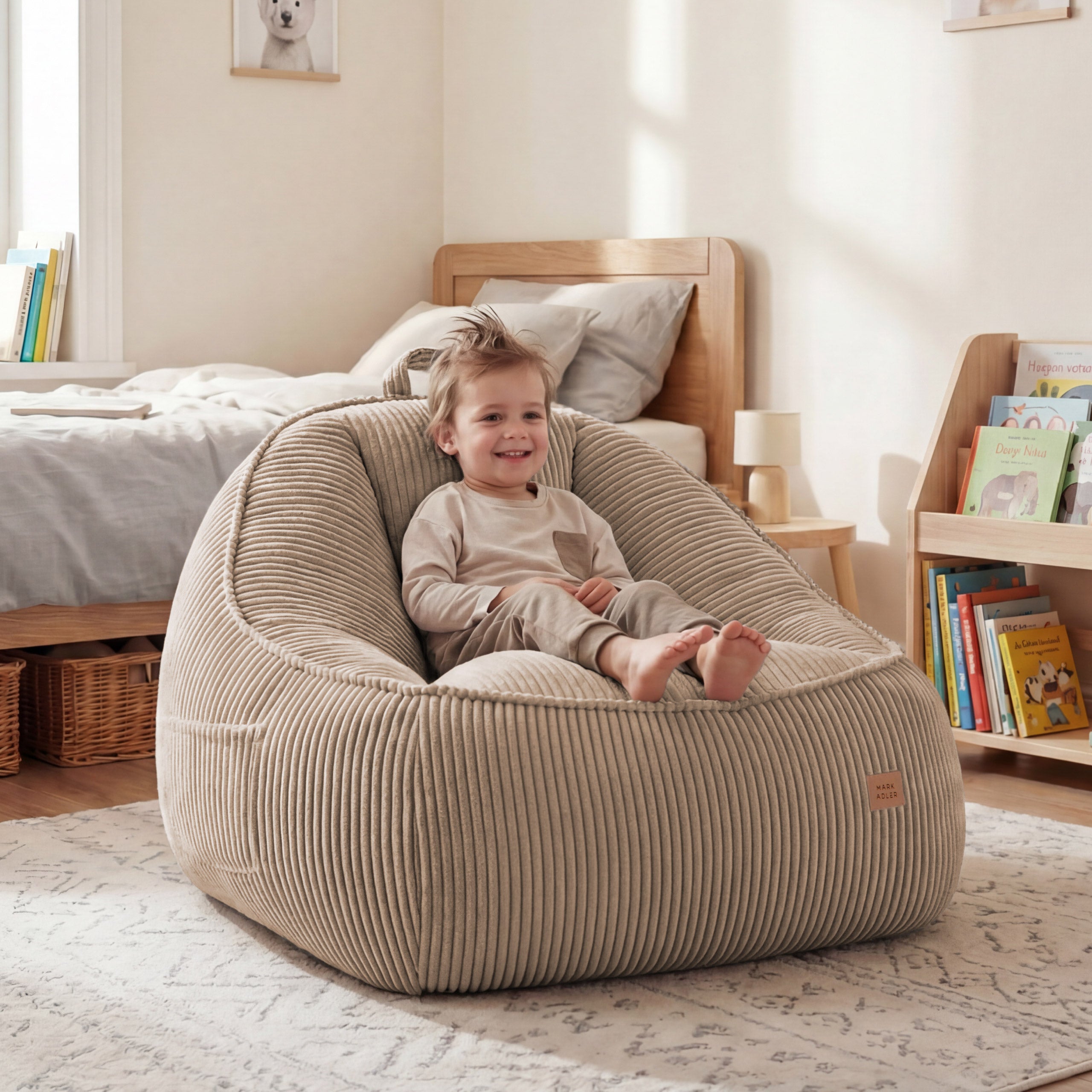 Cord-Sesselsessel mit Rückenlehne Mark Adler Comfy 4.0 Taupe