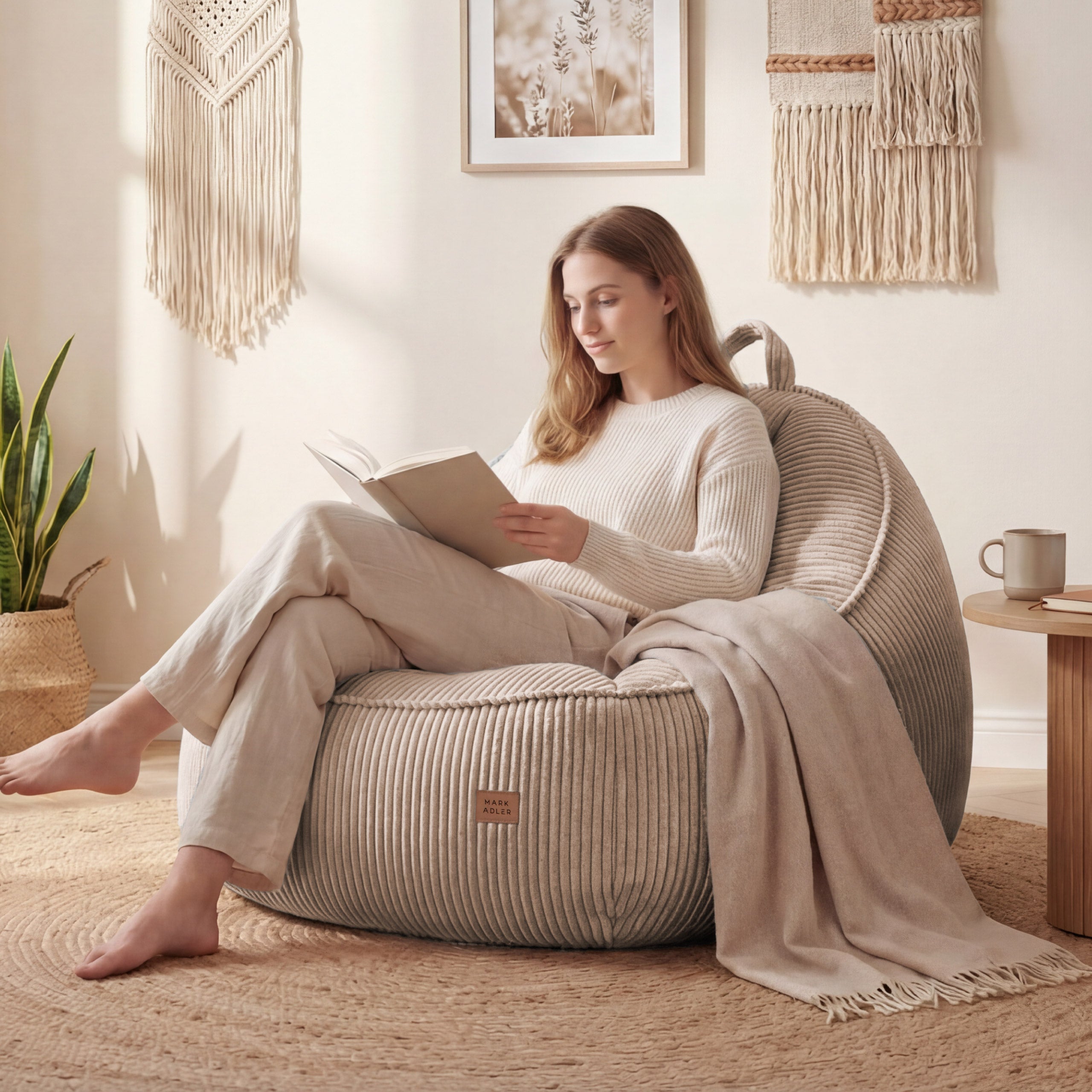 Cord-Sesselsessel mit Rückenlehne Mark Adler Comfy 4.0 Taupe
