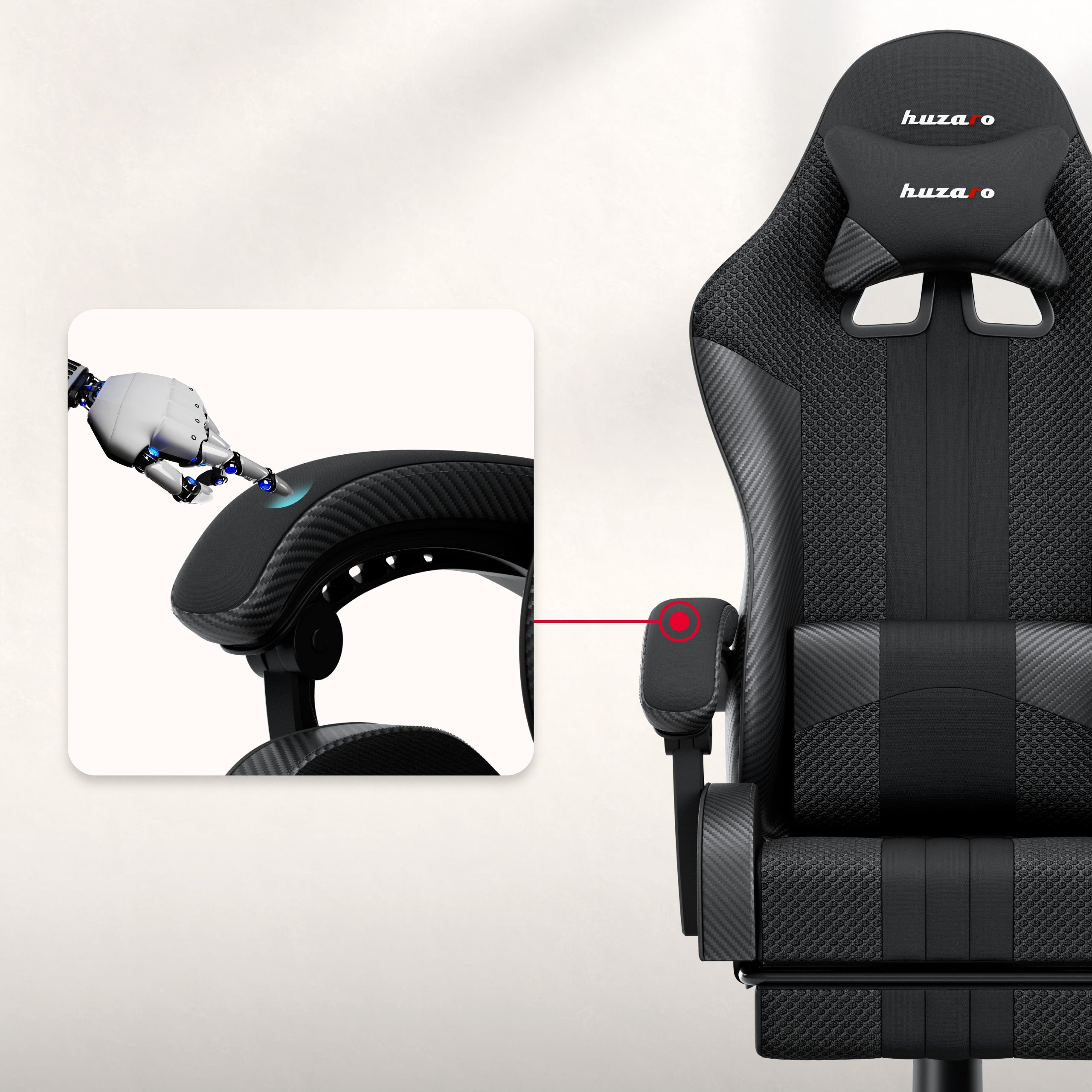 Gaming-Sessel HUZARO Force 4.7 Carbon Mesh