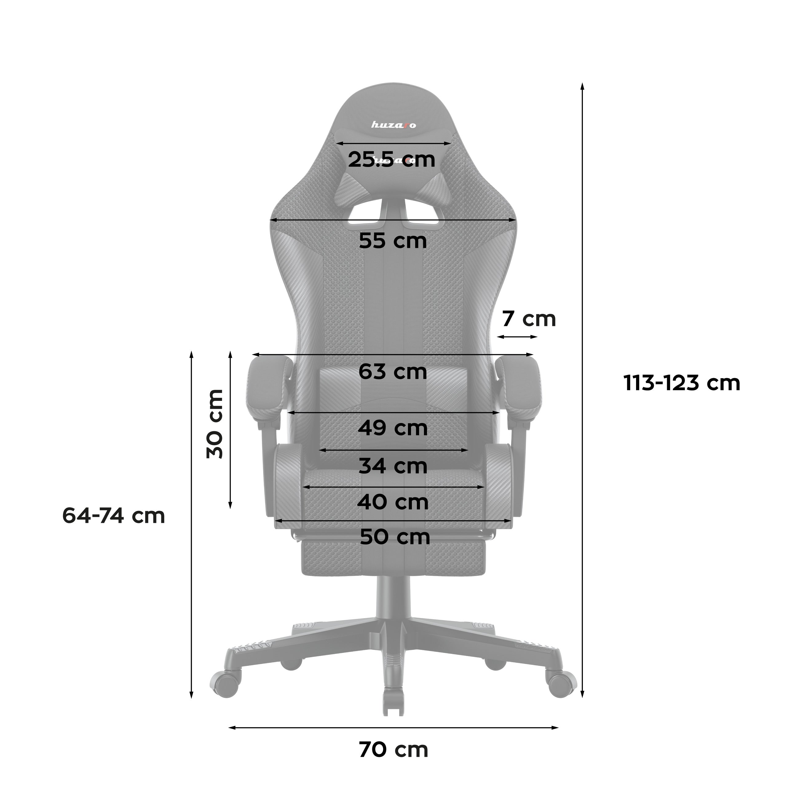 Gaming-Sessel HUZARO Force 4.7 Carbon Mesh
