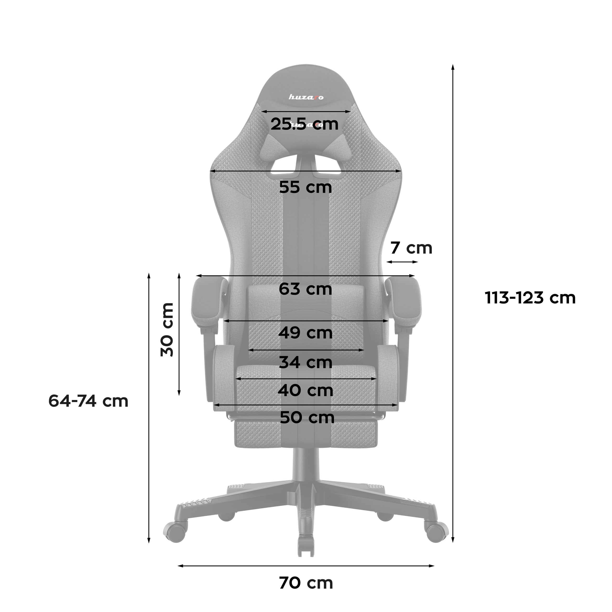 Gaming-Sessel Huzaro Force 4.7 Grey Mesh
