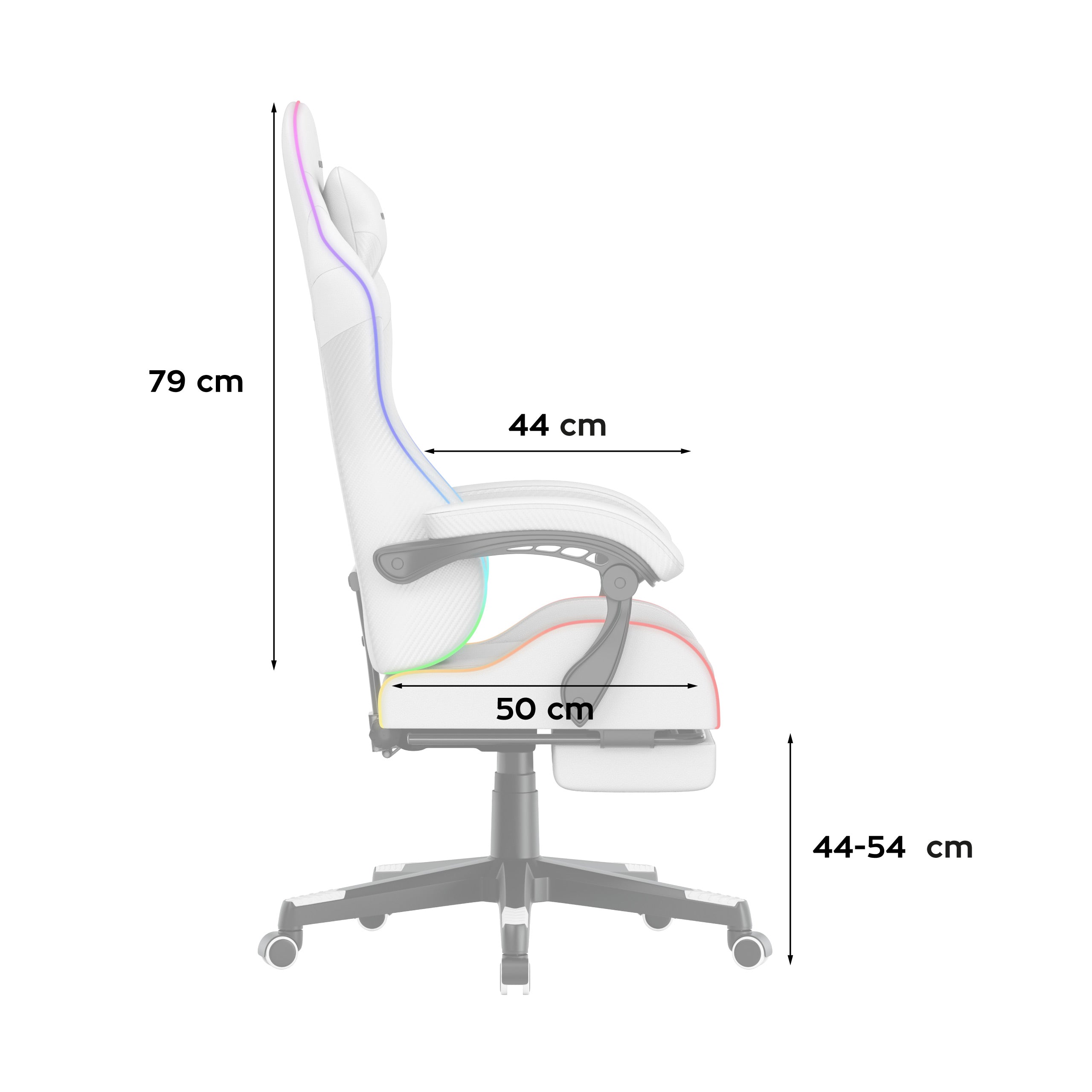 Gaming-Stuhl HUZARO Force 4.7 RGB White