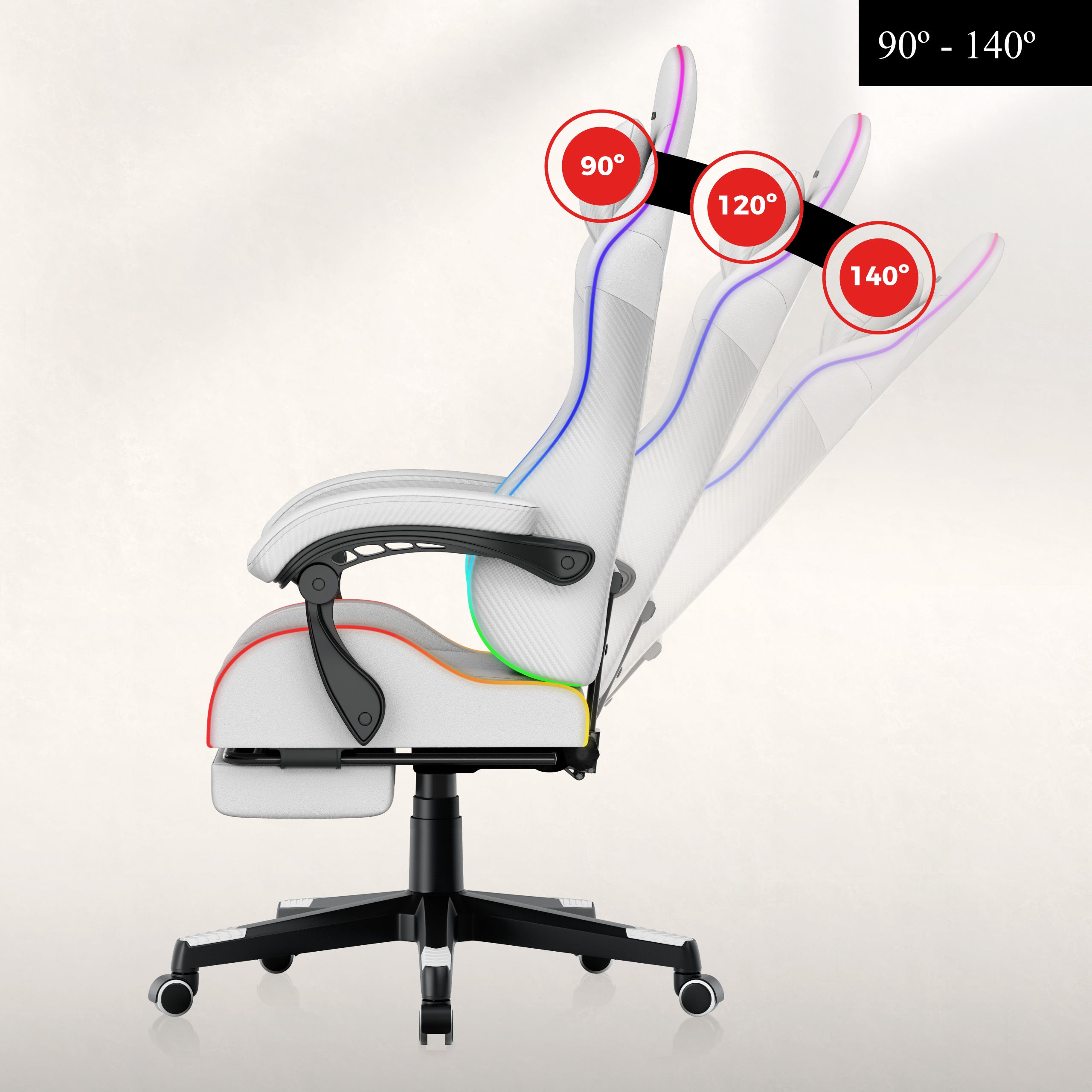 Gaming-Stuhl HUZARO Force 4.7 RGB White