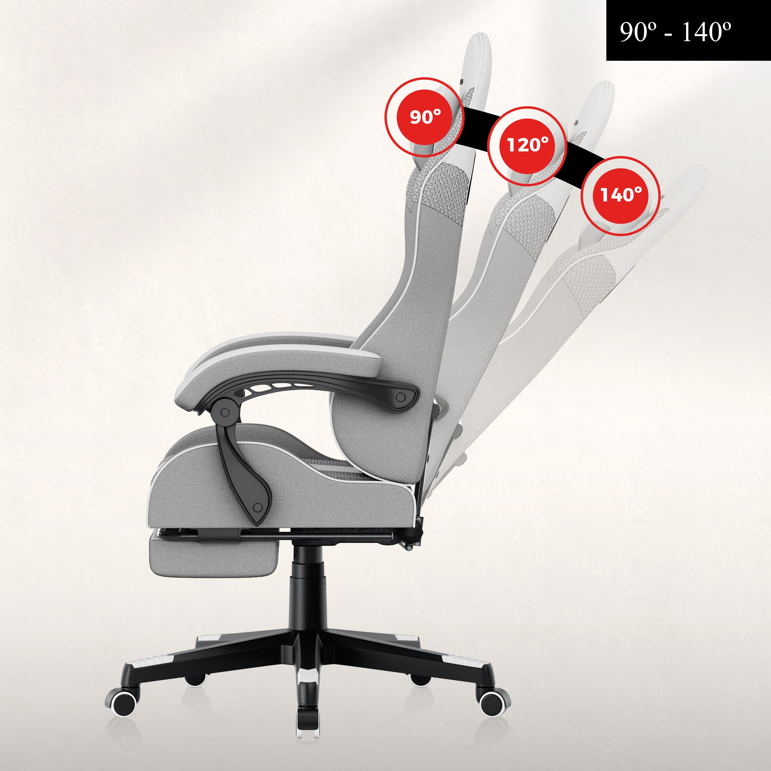 Gaming-Stuhl HUZARO Force 4.7 White Mesh