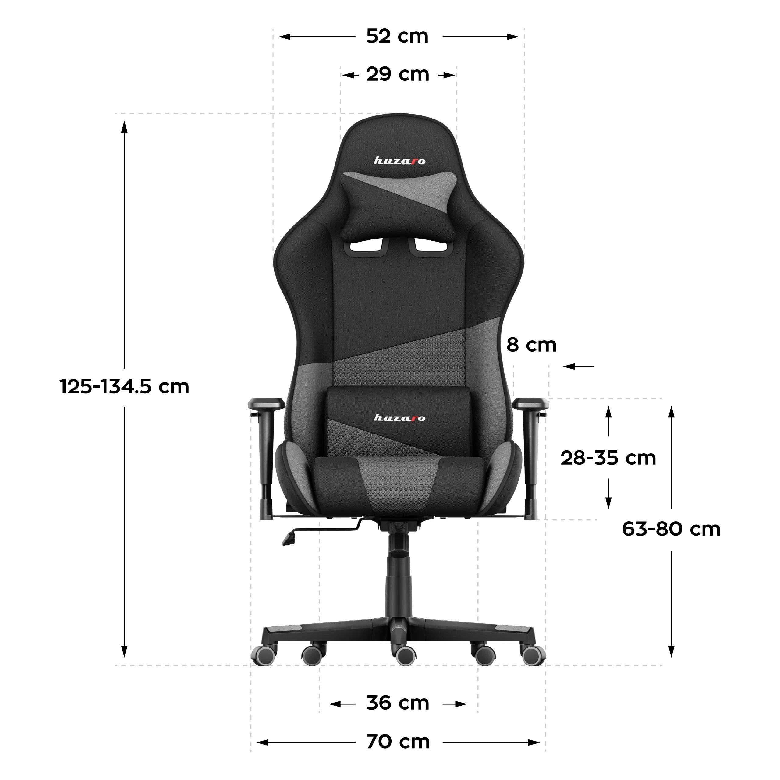Gaming-Stuhl HUZARO FORCE 6.2 Grey Mesh