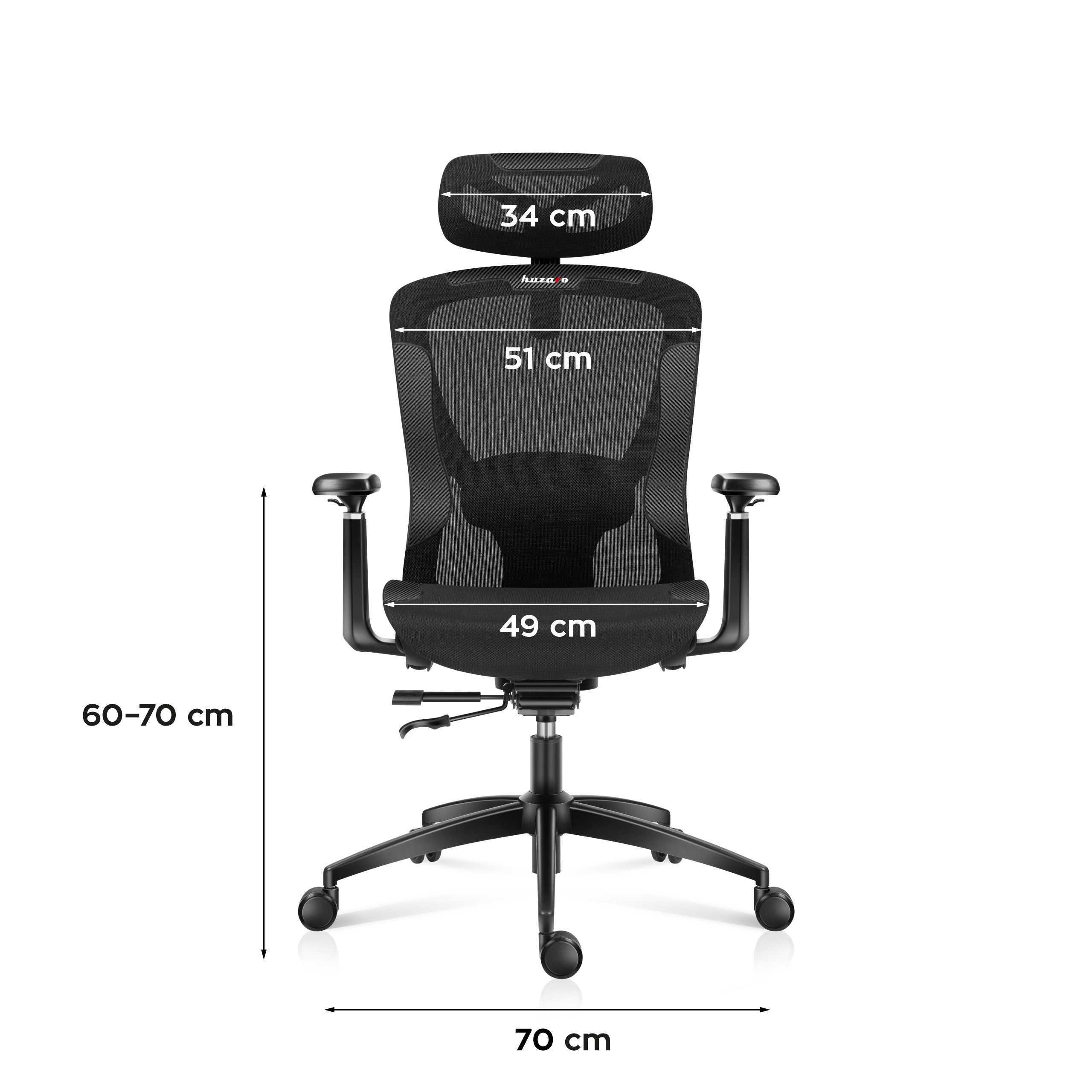 Gaming-Sessel Huzaro Combat 7.3 Black Mesh