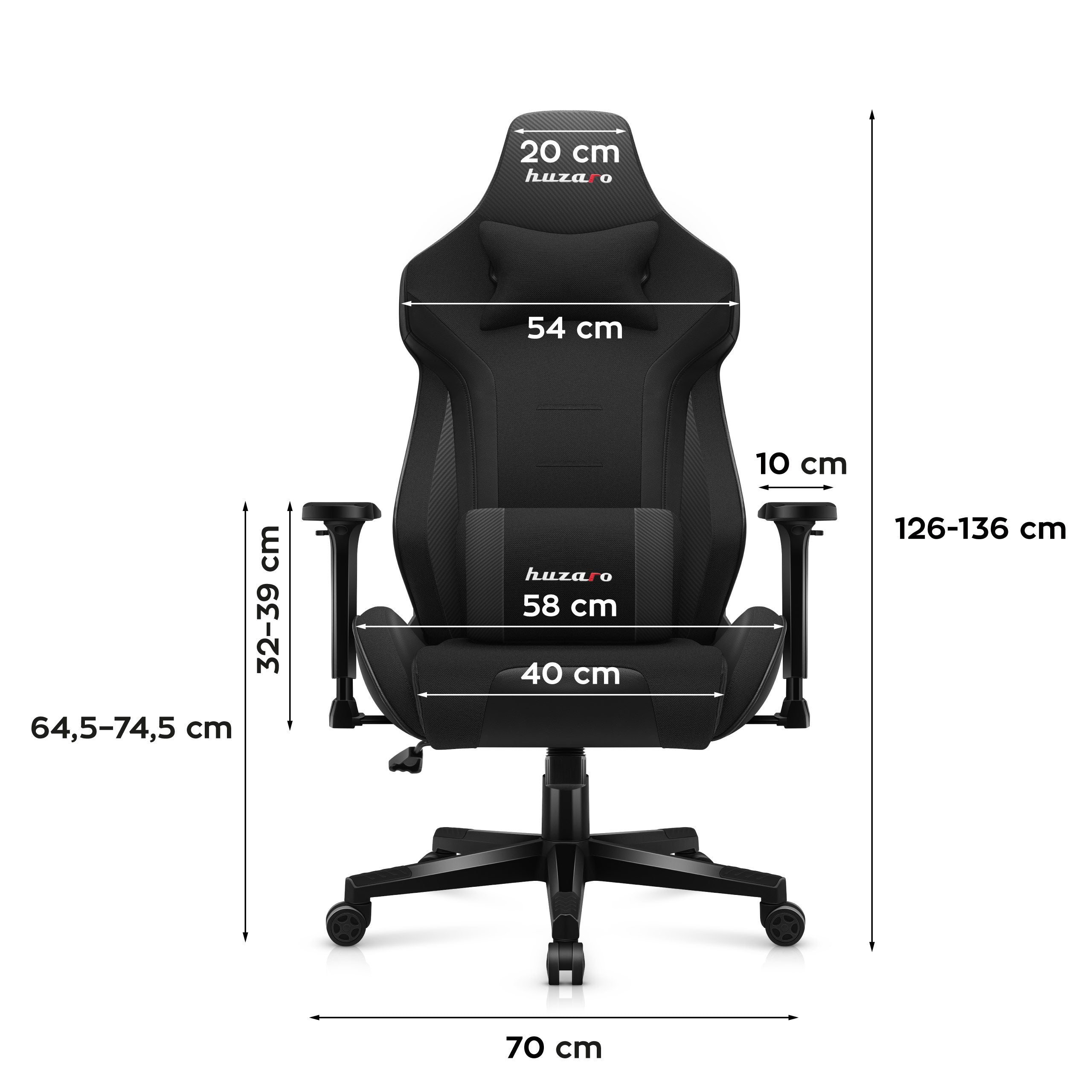 Gaming-Stuhl HUZARO FORCE 7.6 Black