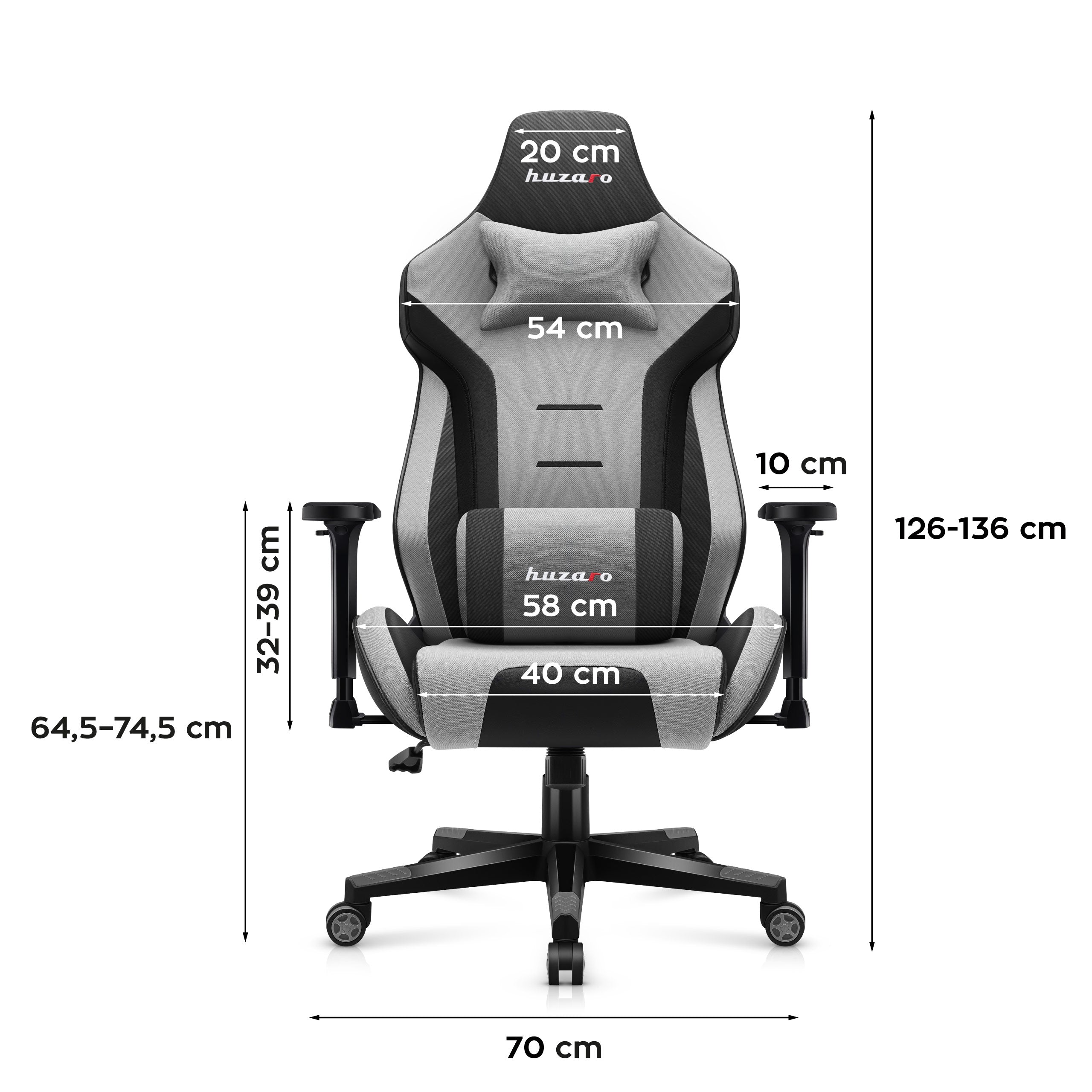 Gaming-Sessel HUZARO FORCE 7.6 Grau