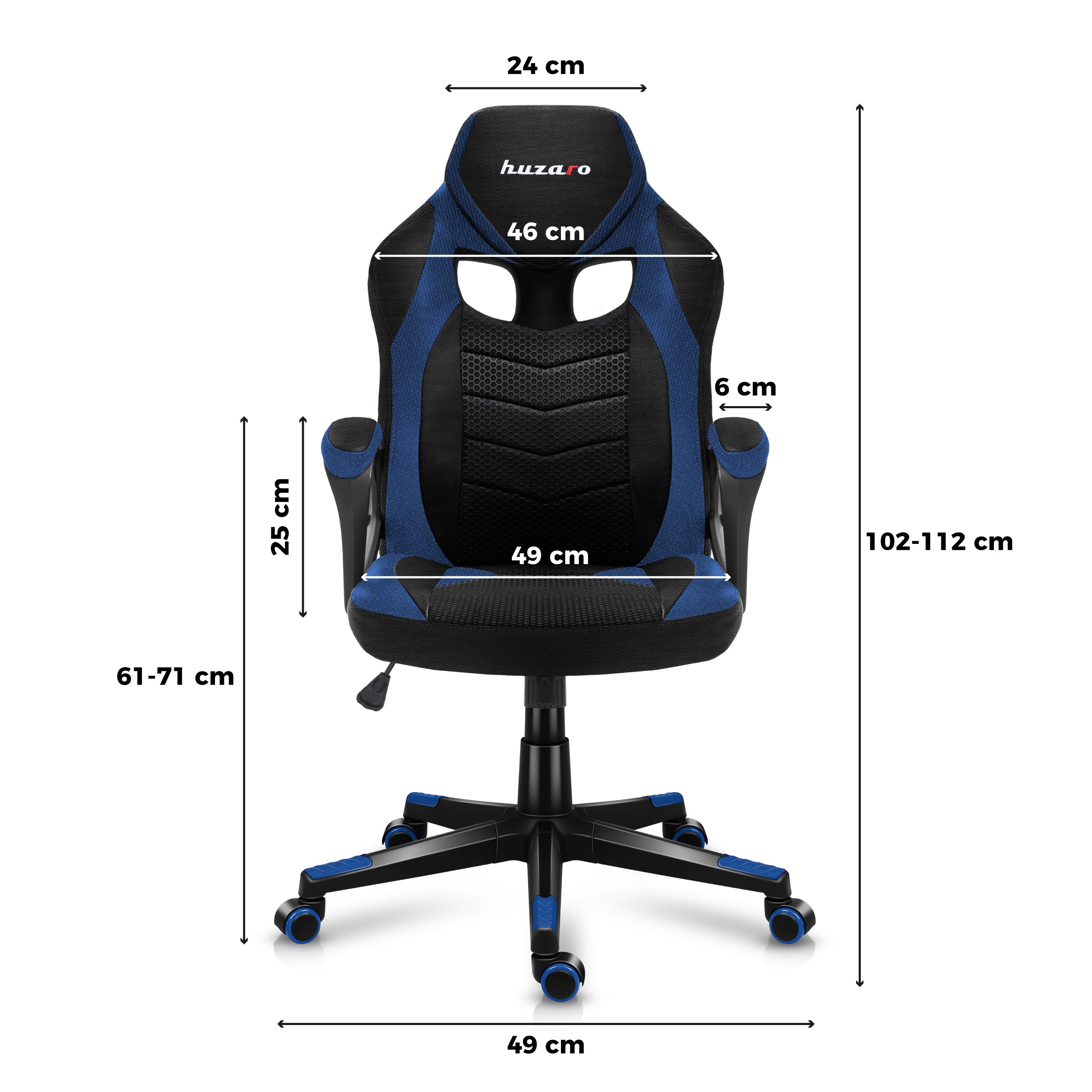 Gaming-Stuhl HUZARO FORCE 2.5 Blue Mesh