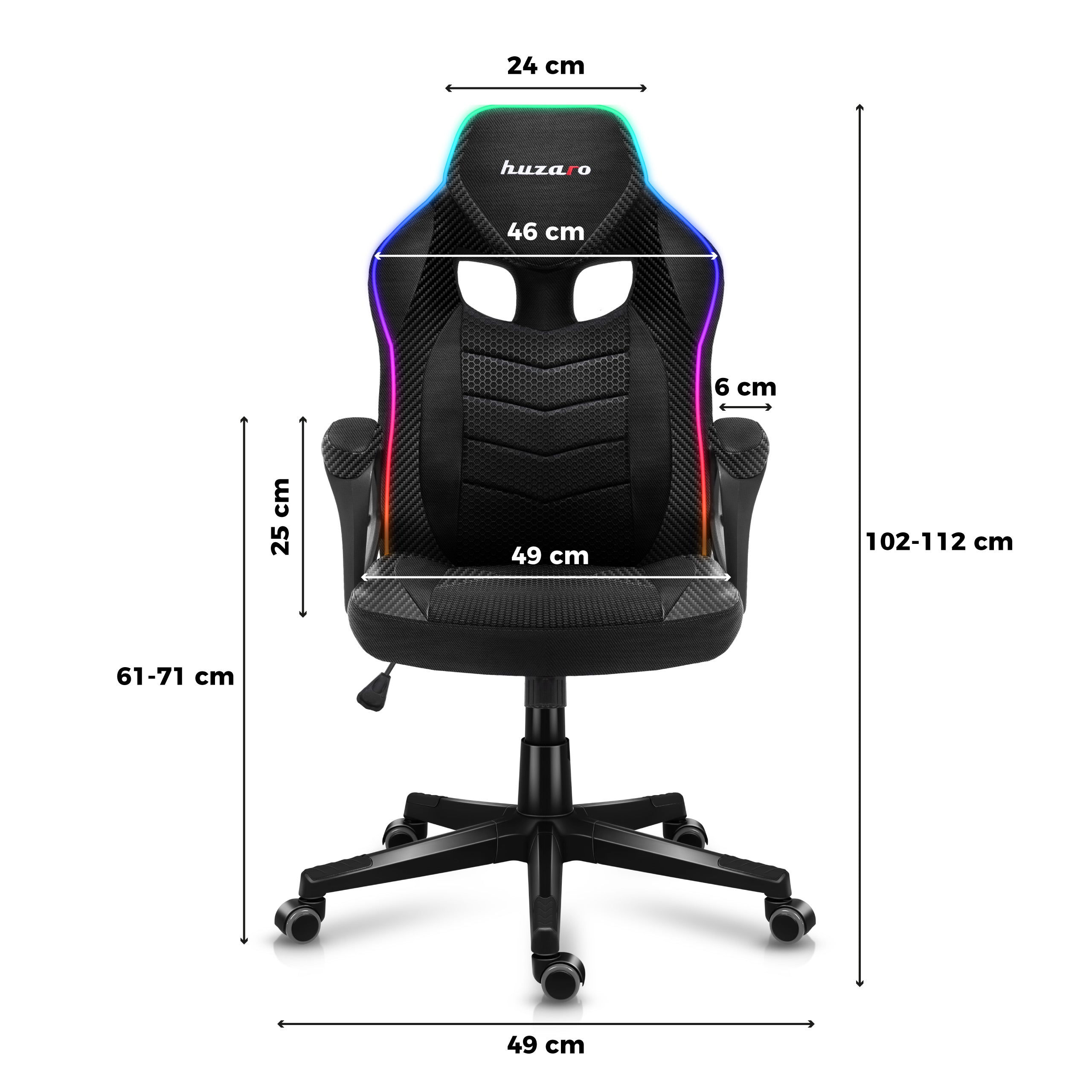 Gaming-Sessel Huzaro Force 2.5 RGB Carbon Mesh