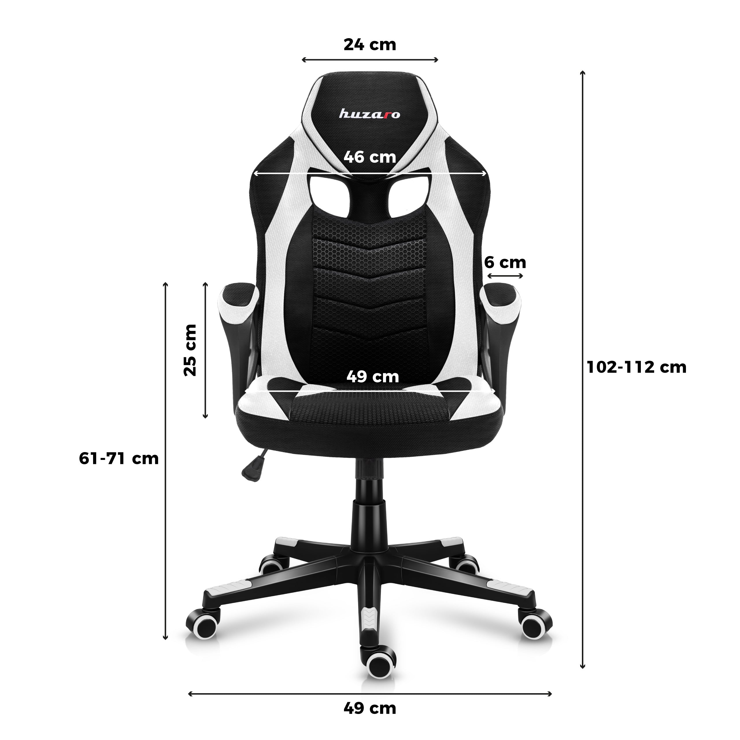 Gaming-Sessel Huzaro Force 2.5 White Mesh