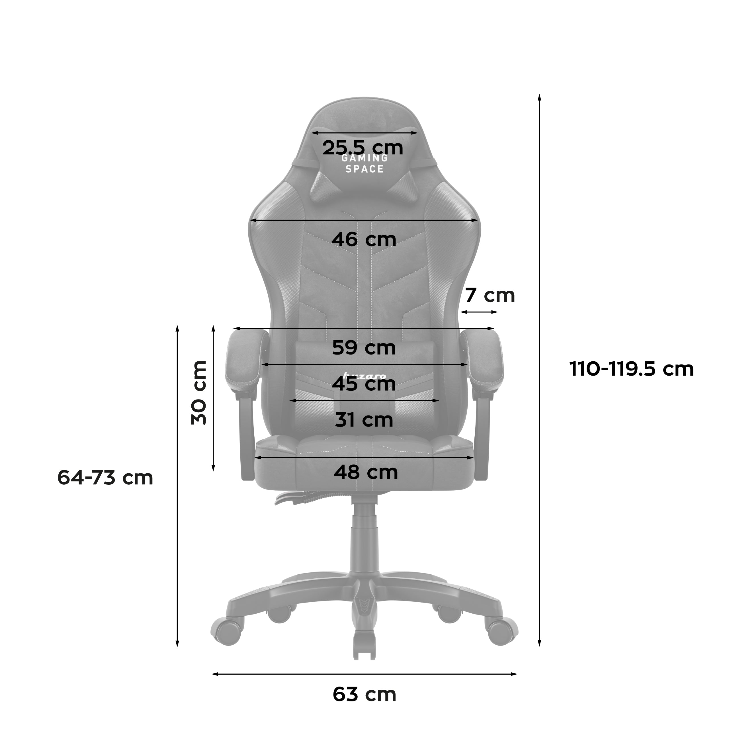 Gaming-Sessel Samt Huzaro Force 2.7 Black Carbon