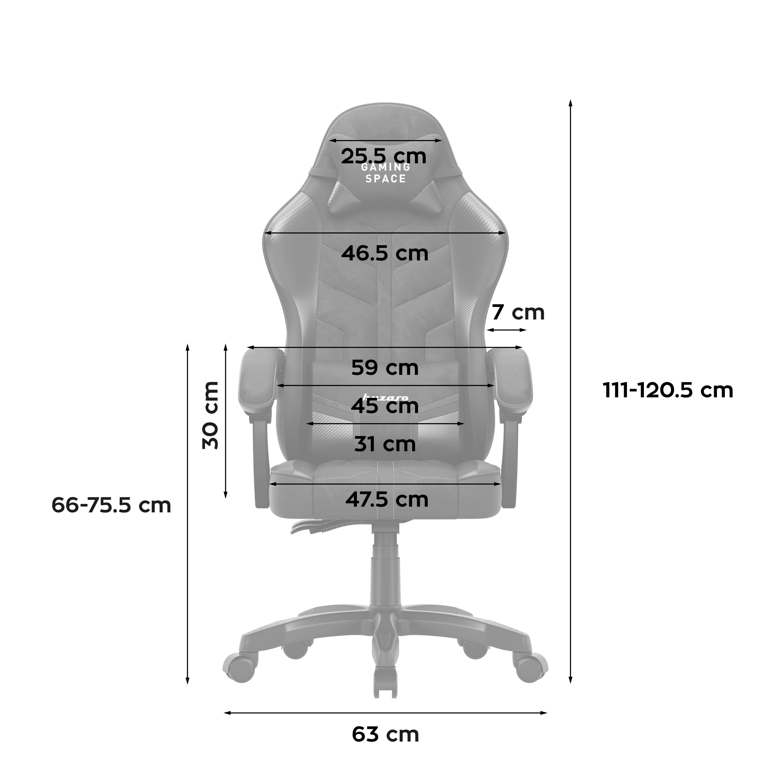 Gaming-Sessel Samt Huzaro Force 2.7 Black Carbon