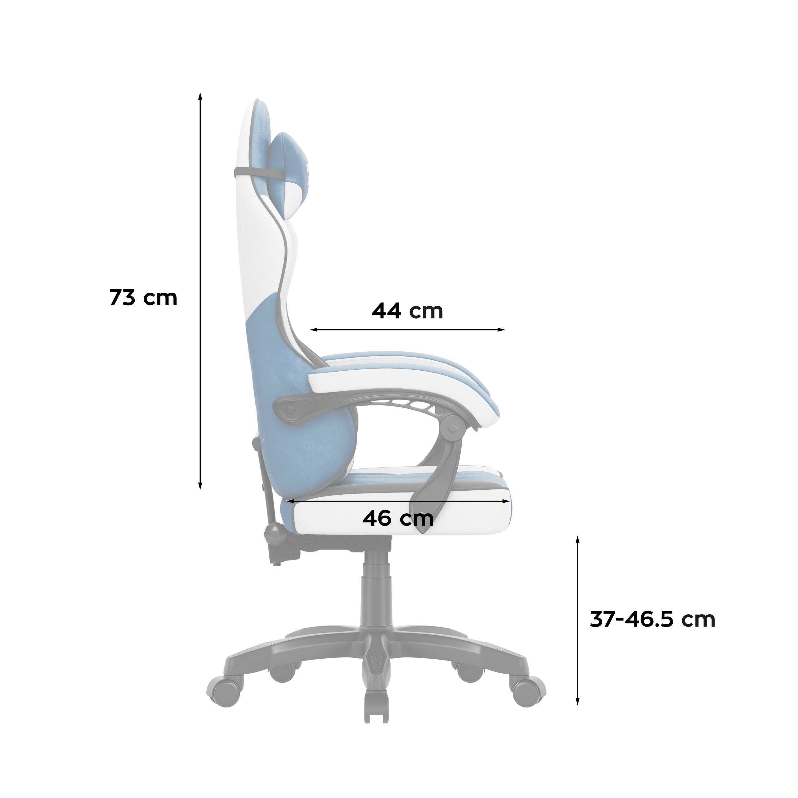 Gaming-Sessel aus Velours Huzaro Force 2.7 Blue