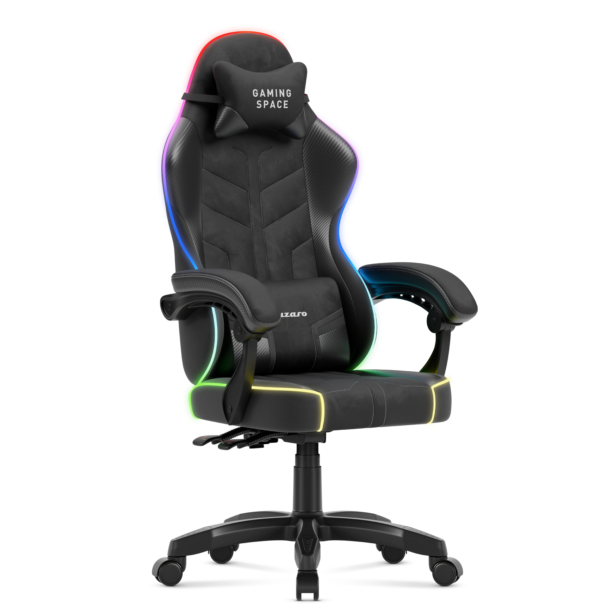 Huzaro Gaming-Sessel Velours Force 2.7 RGB Schwarz