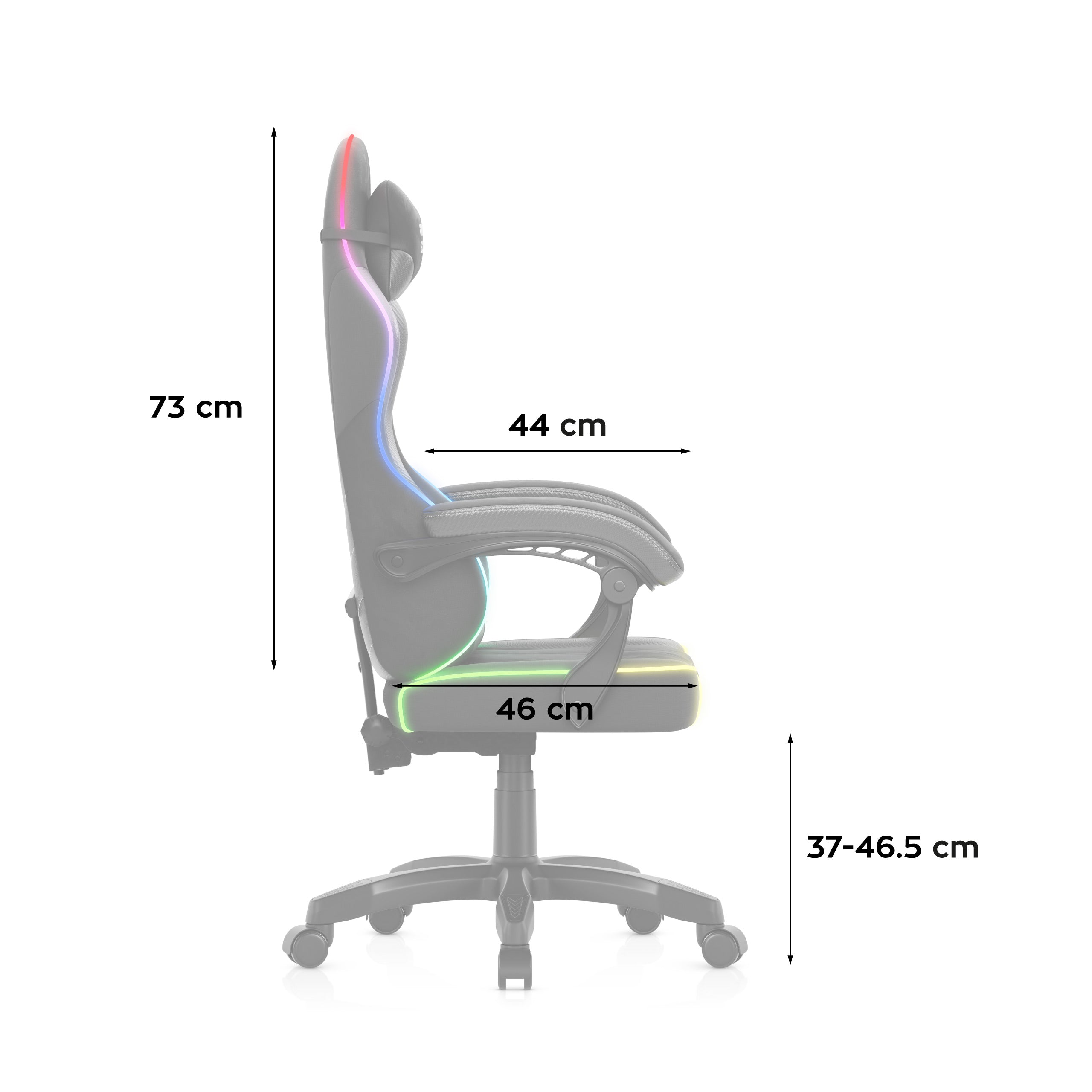 Huzaro Gaming-Sessel Velours Force 2.7 RGB Schwarz