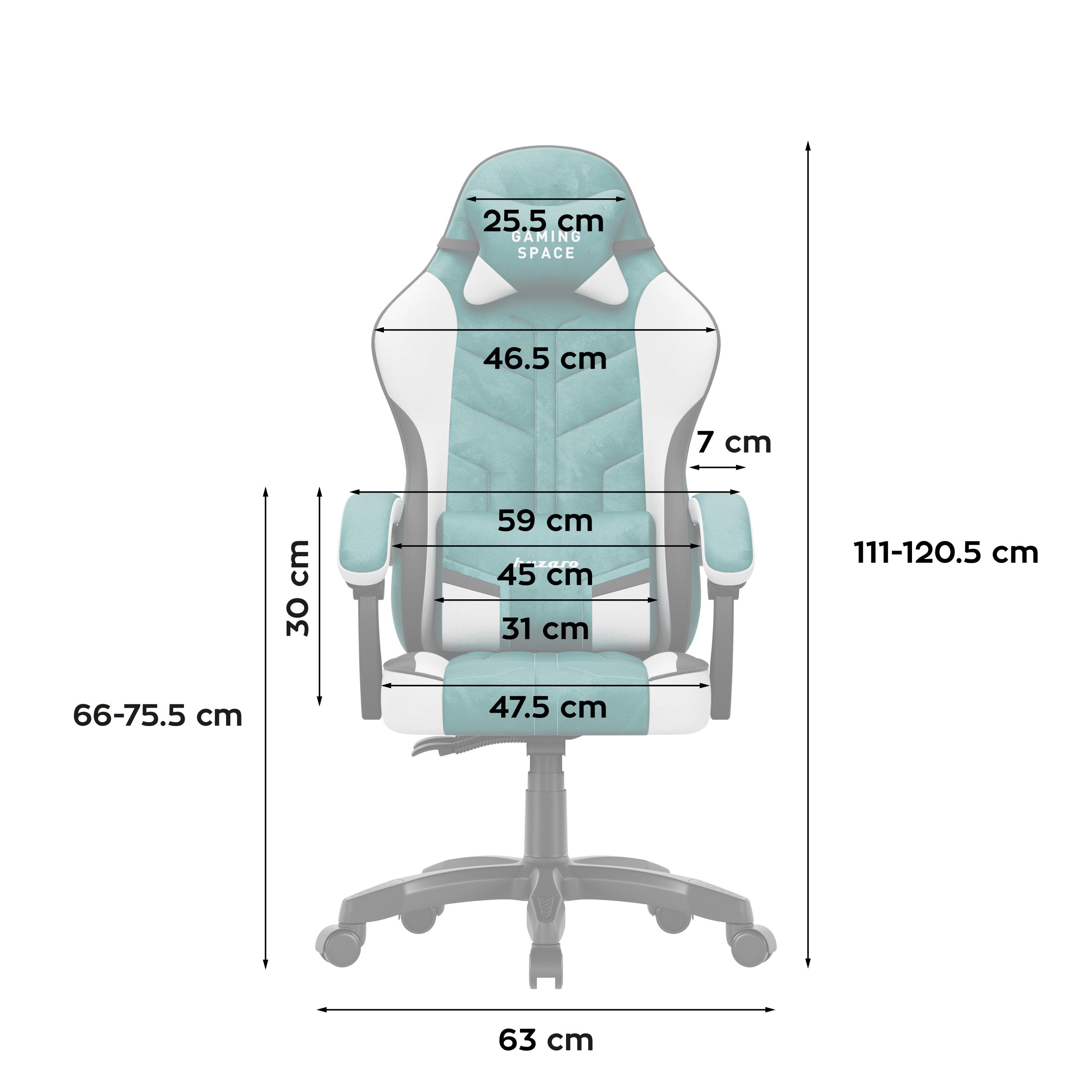 Gaming-Sessel aus Velours Huzaro Force 2.7 Green