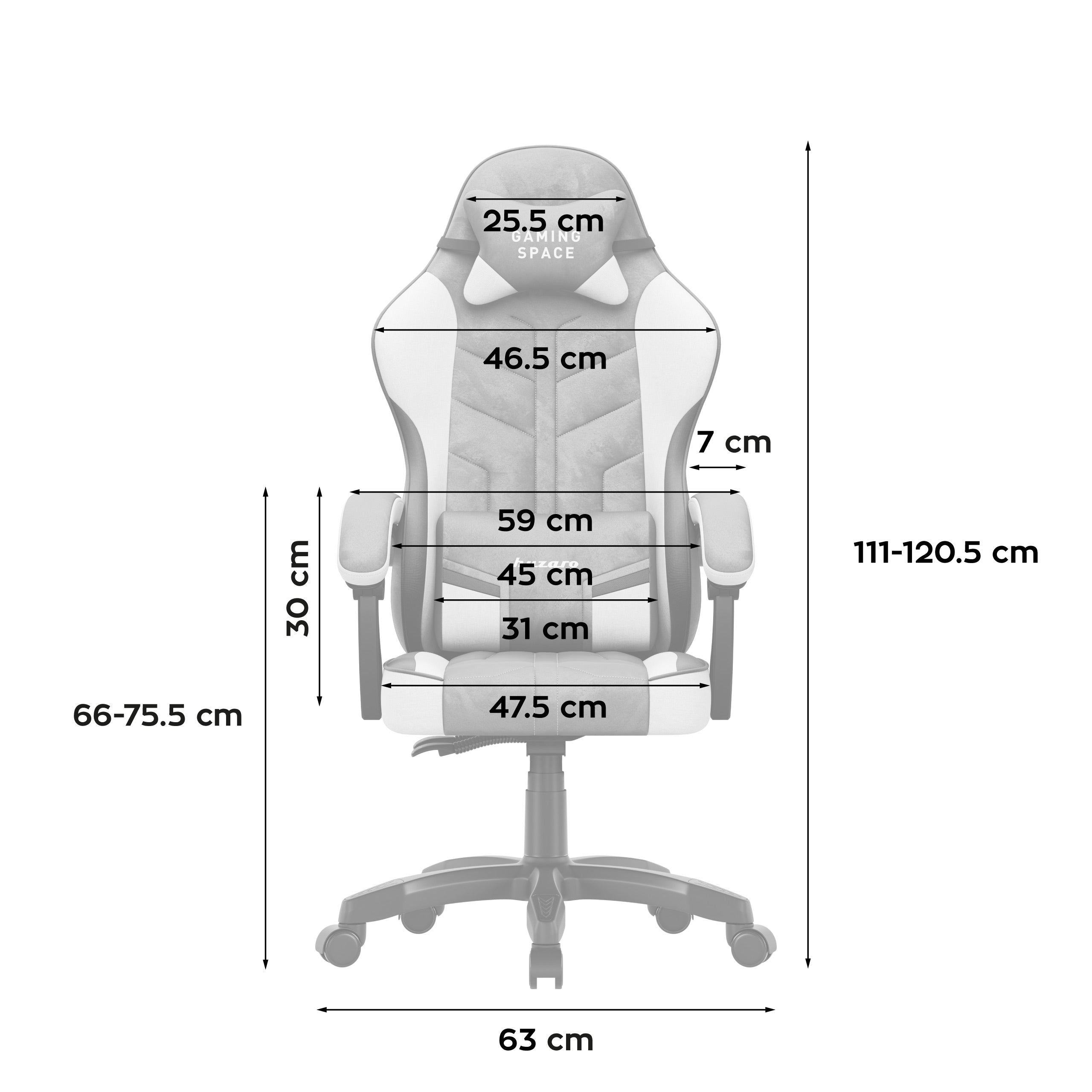 Gaming-Stuhl Velours Huzaro Force 2.7 Grau