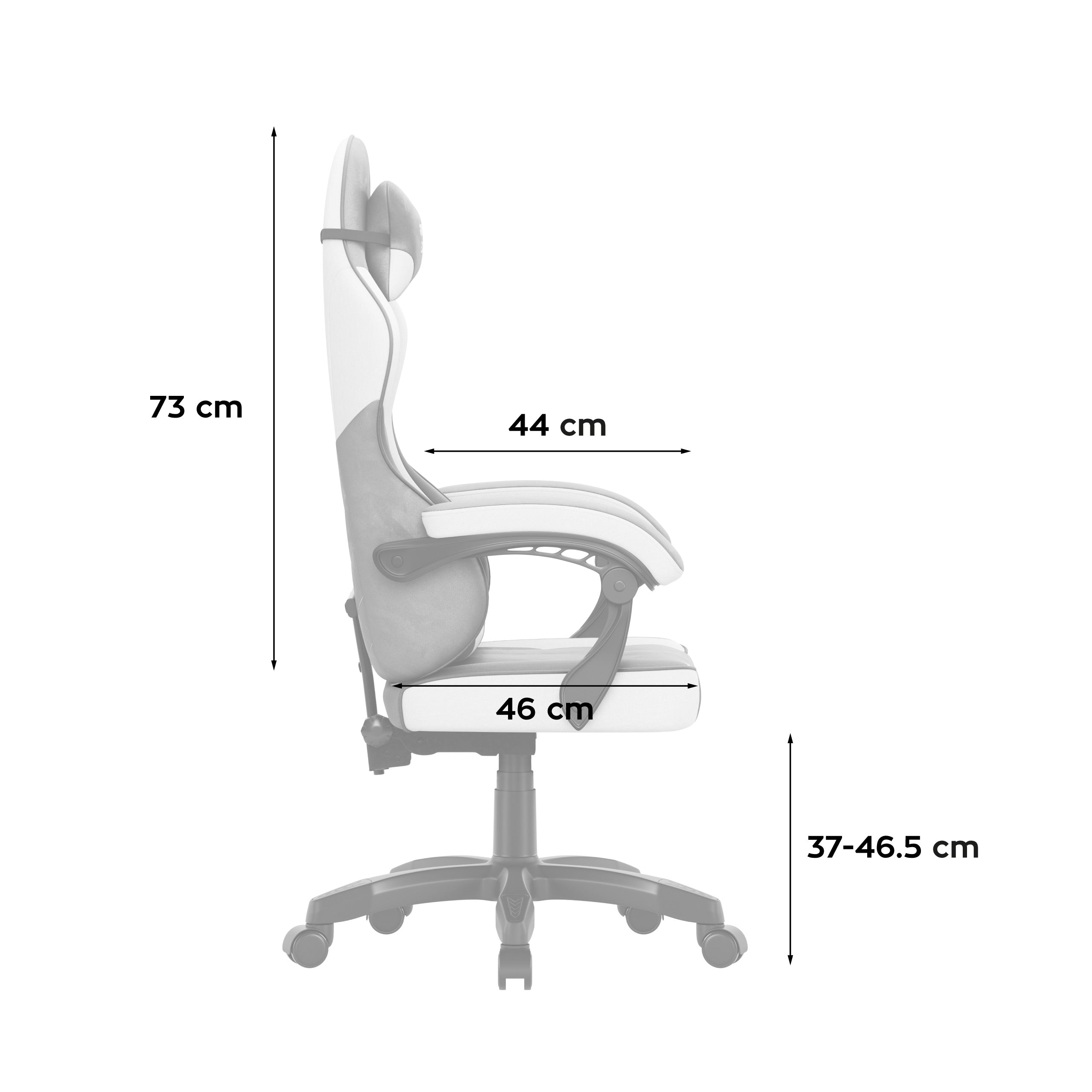 Gaming-Stuhl Velours Huzaro Force 2.7 Grau