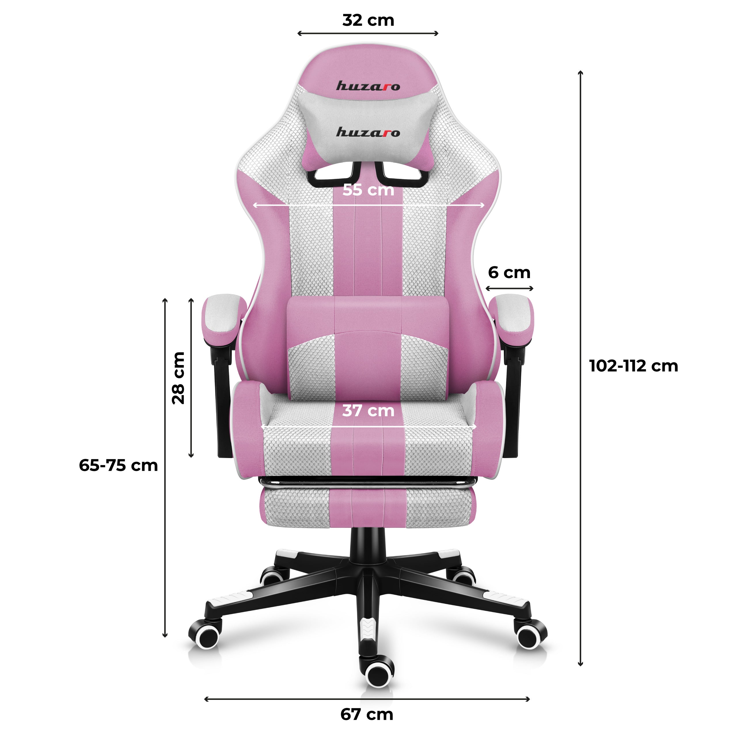 Gaming-Stuhl Huzaro Force 4.7 Pink Mesh