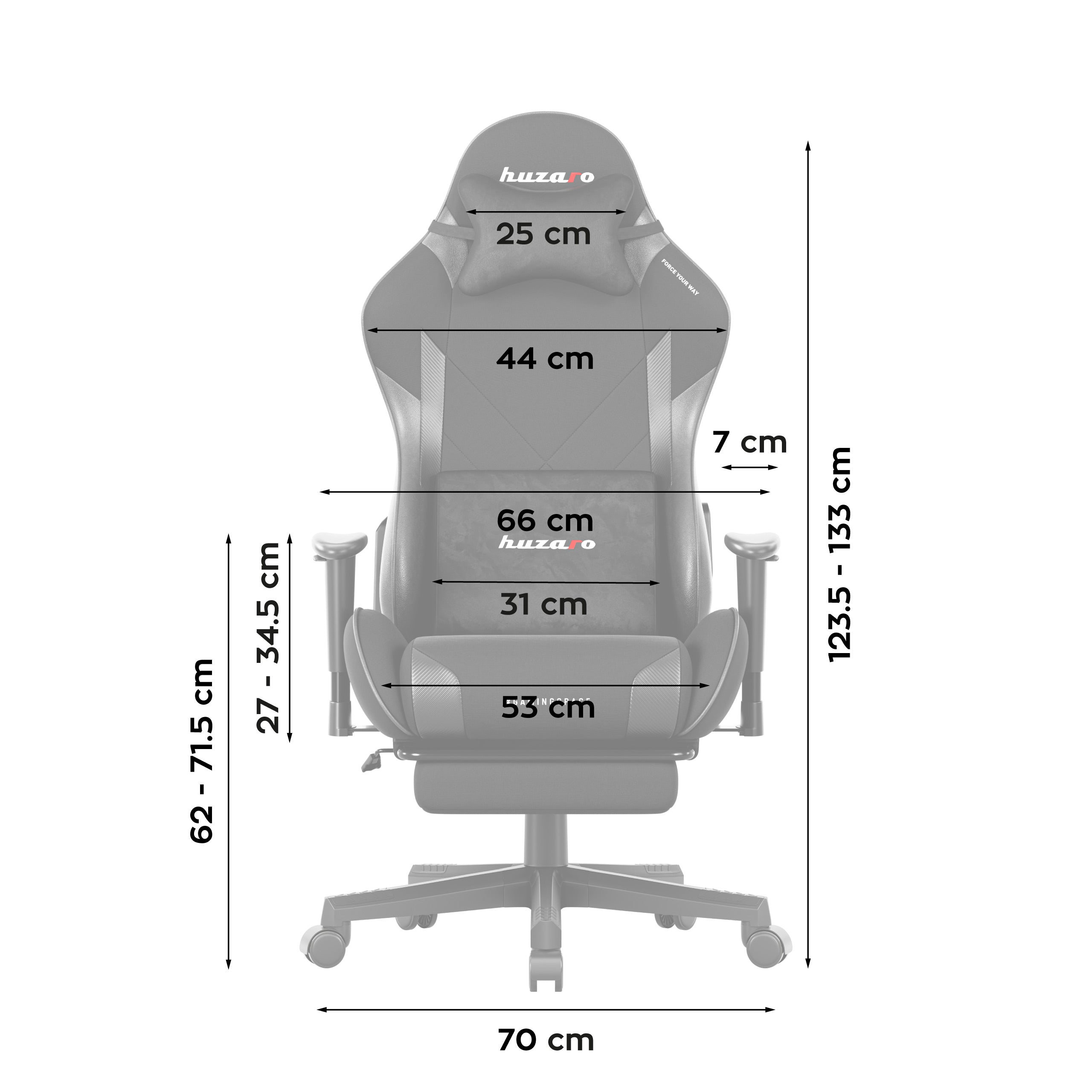 Gaming-Sessel Huzaro Force 5.7 Black Carbon