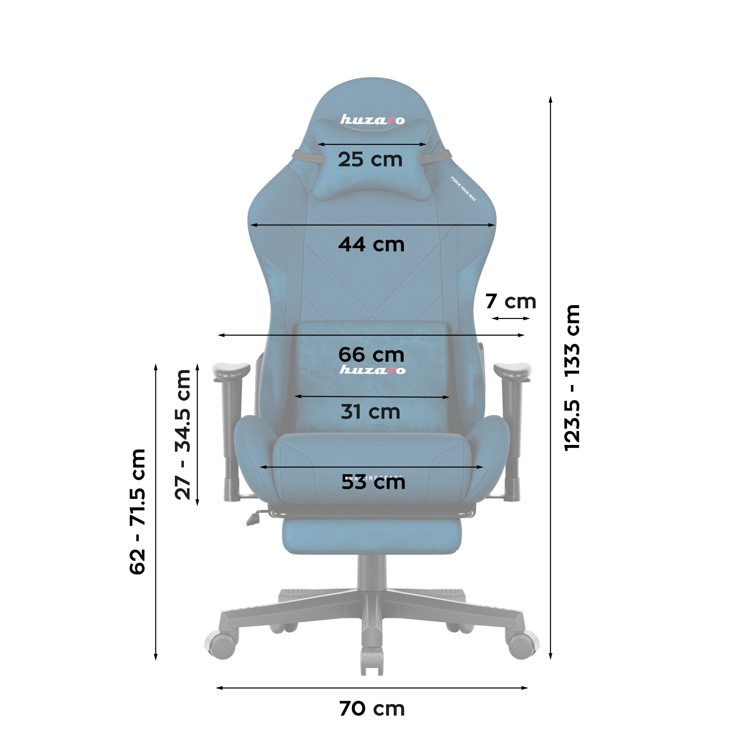 Gaming-Sessel Huzaro Force 5.7 Blue