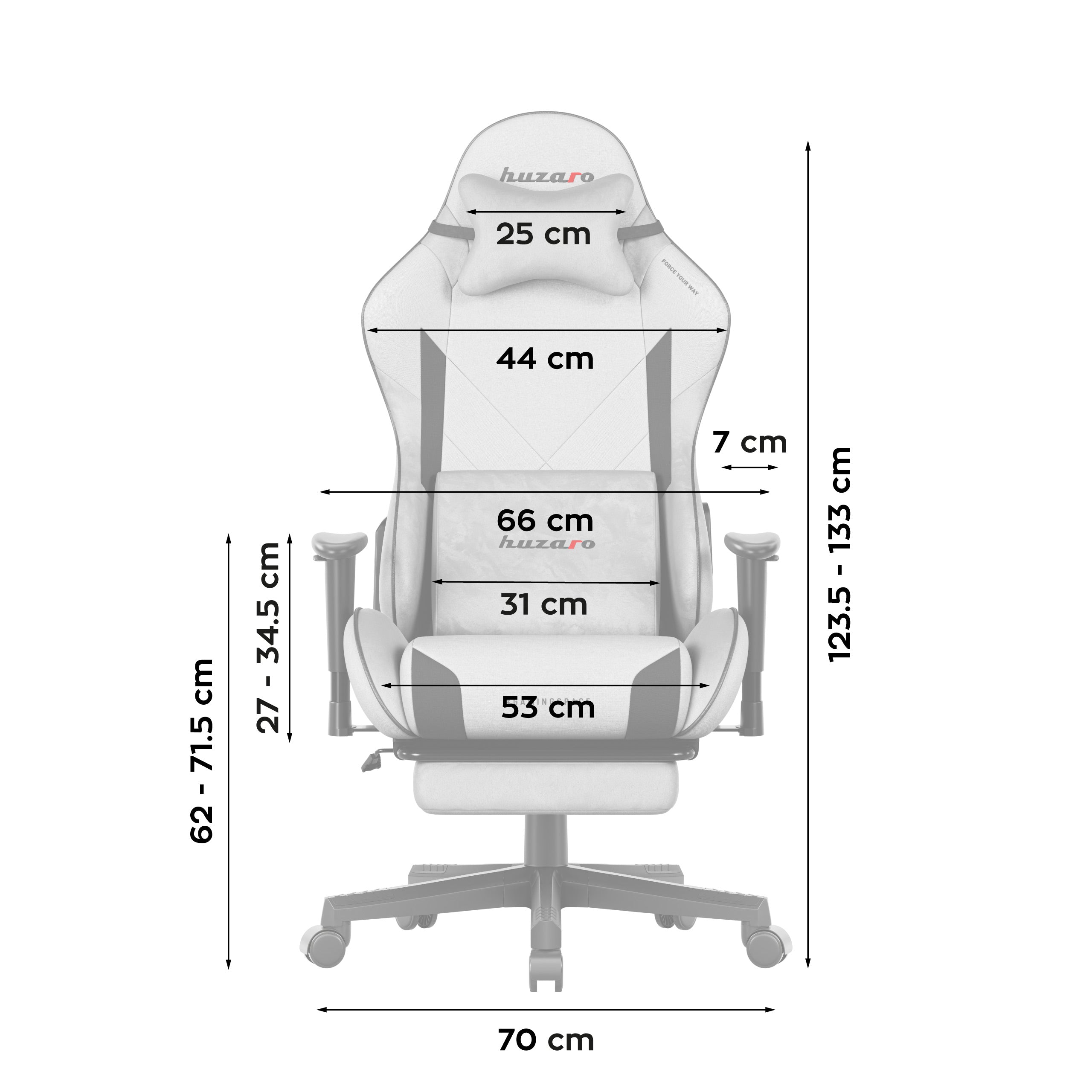Huzaro Force 5.7 Grey Gaming-Stuhl
