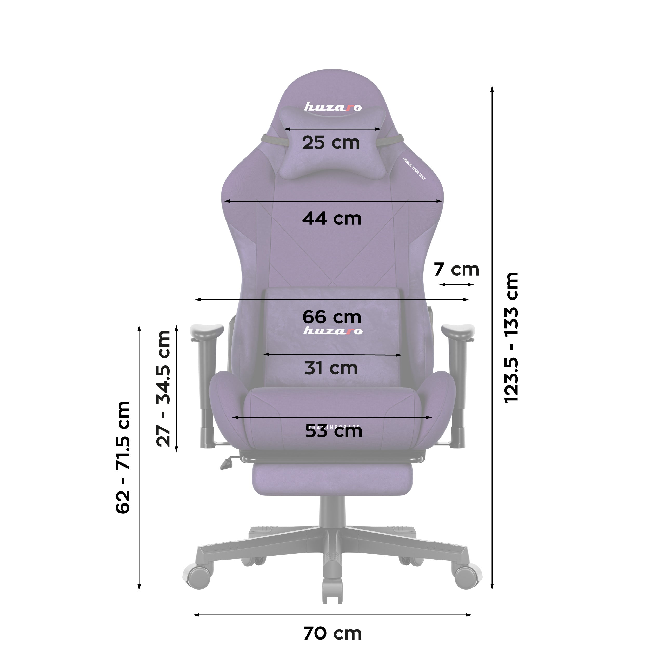 Gaming-Stuhl Huzaro Force 5.7 Lila