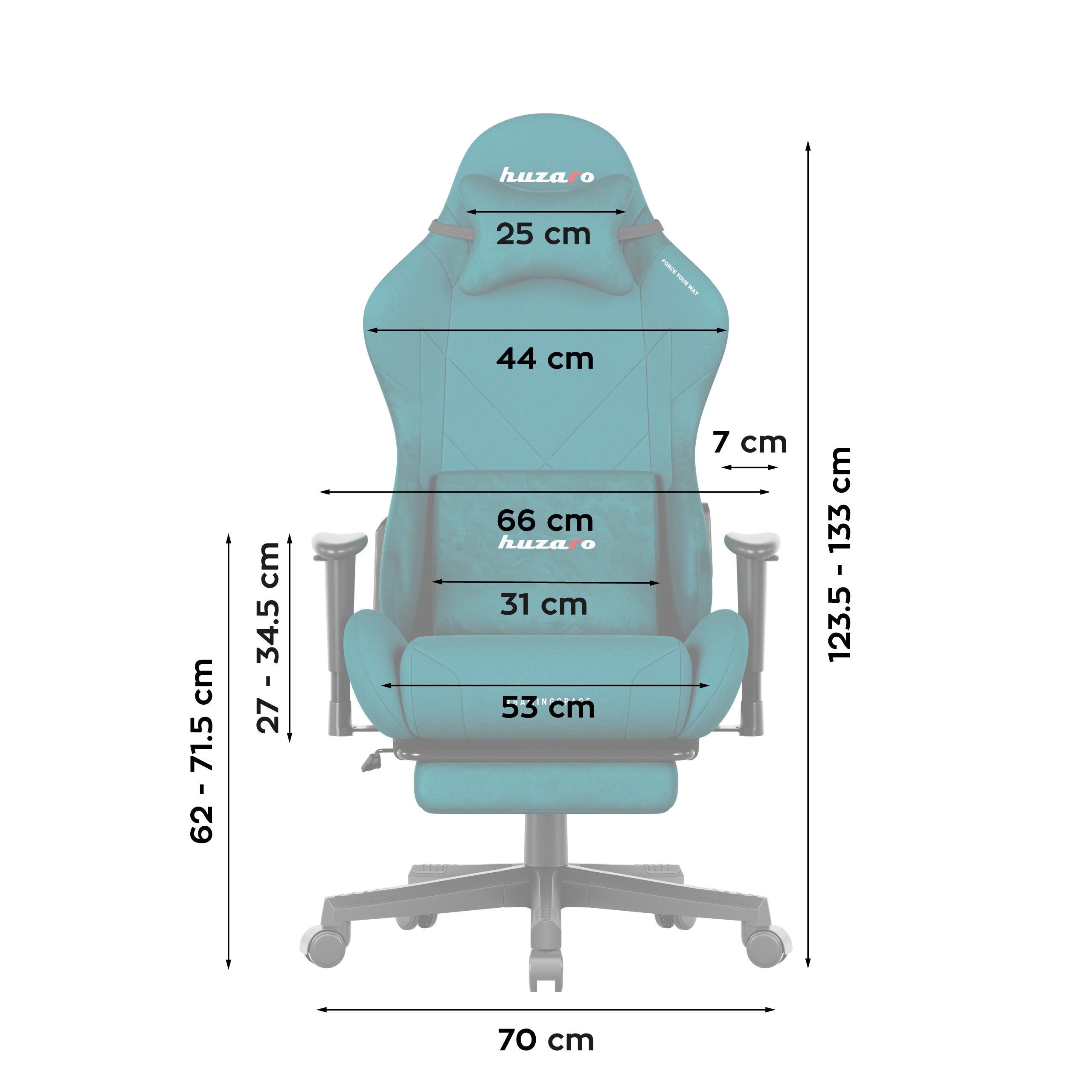Gaming-Sessel Huzaro Force 5.7 Teal