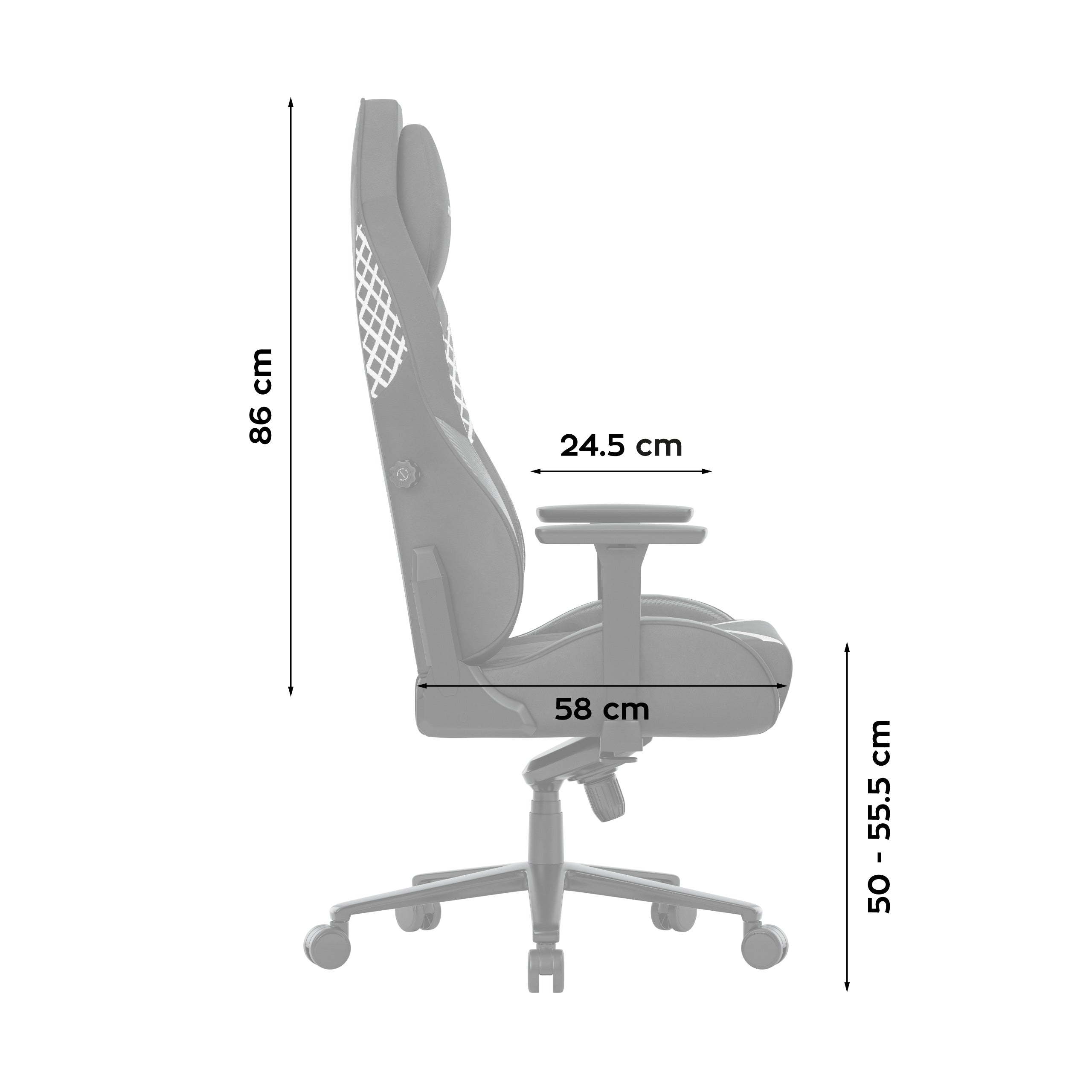 Gaming-Stuhl aus Wildleder Huzaro Force 8.3 Carbon Black