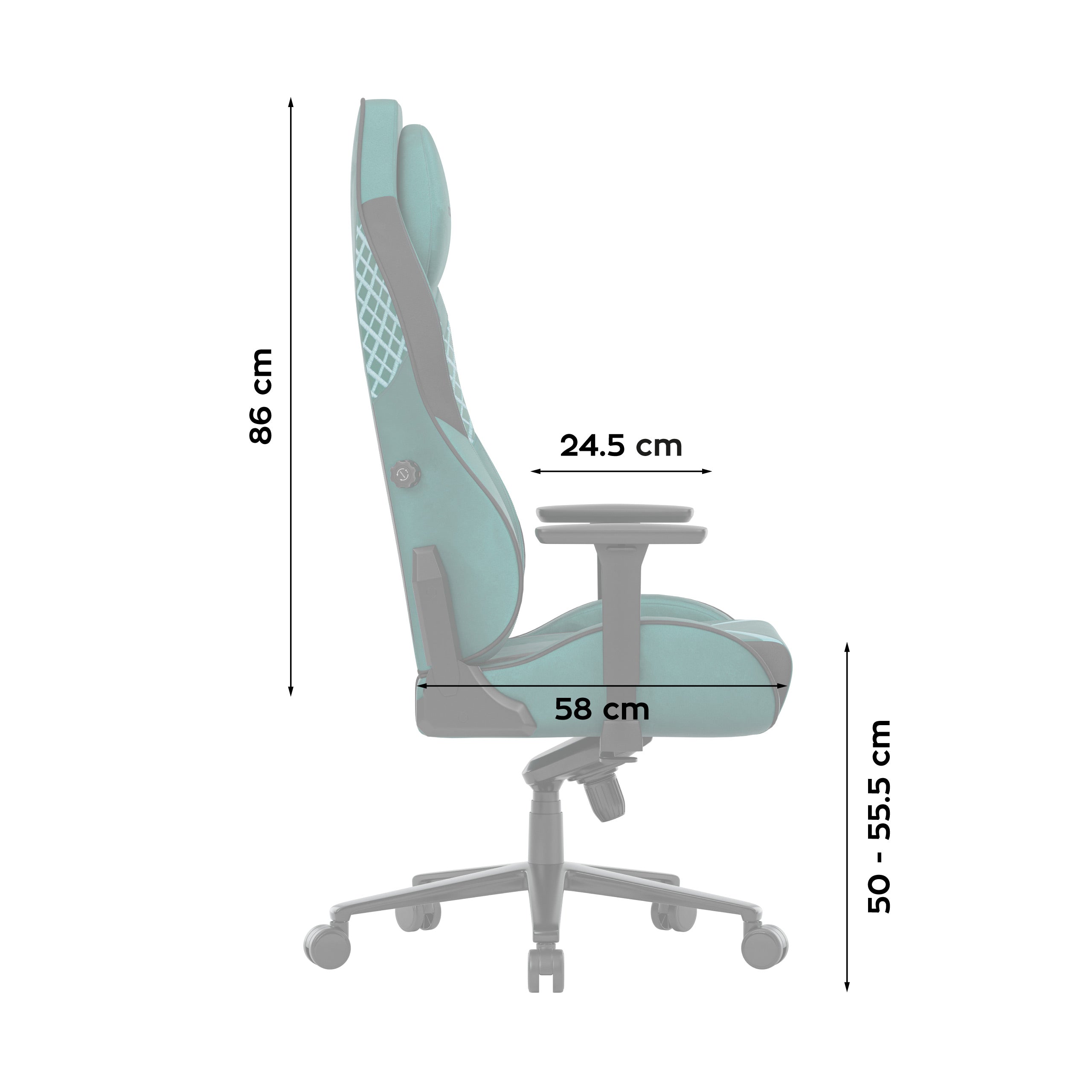 Gaming-Stuhl aus Wildleder Huzaro Force 8.3 Green