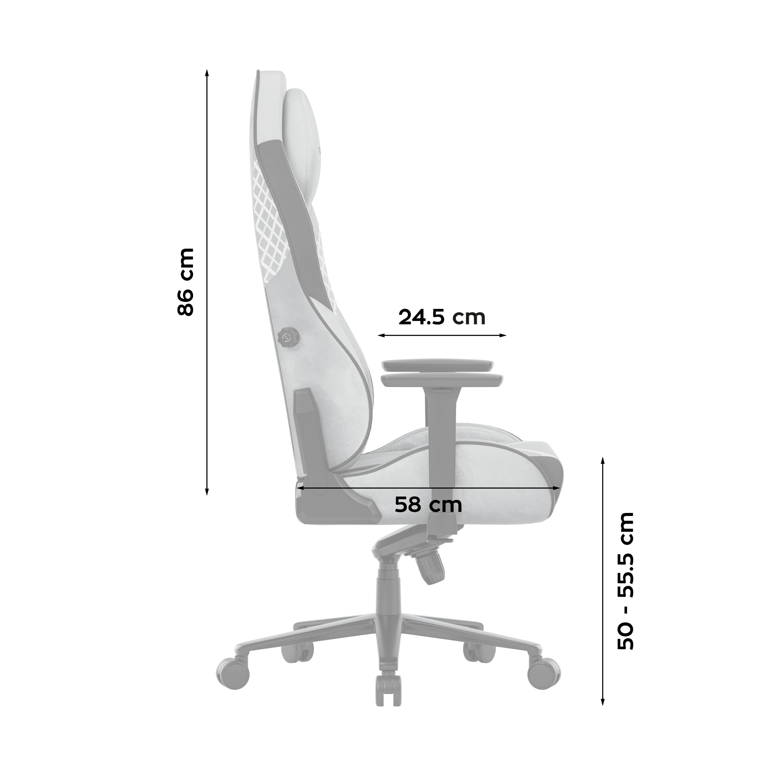 Gaming-Stuhl aus Wildleder Huzaro Force 8.3 Grey