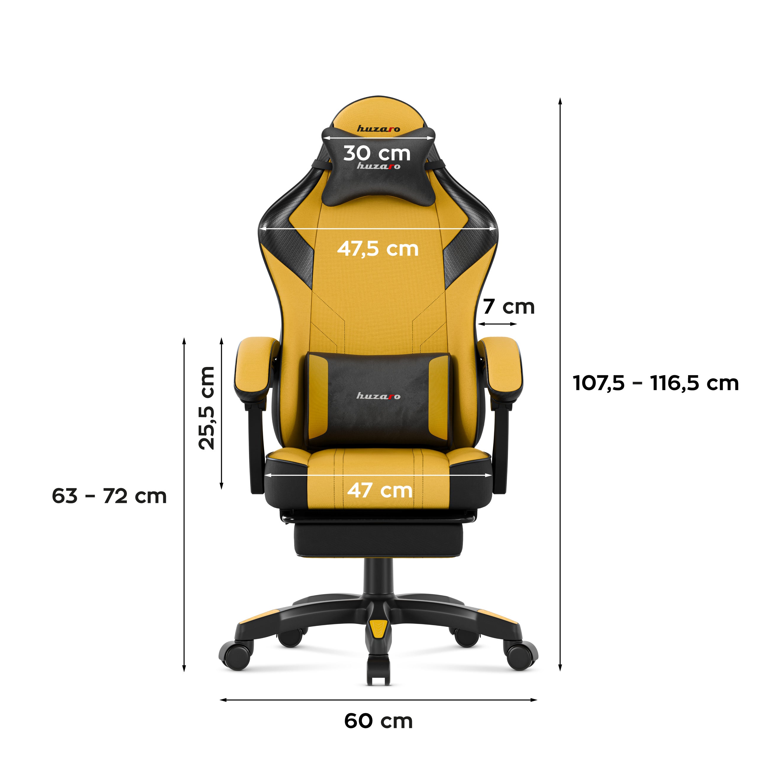 Huzaro Force 3.7 Yellow Gaming-Stuhl