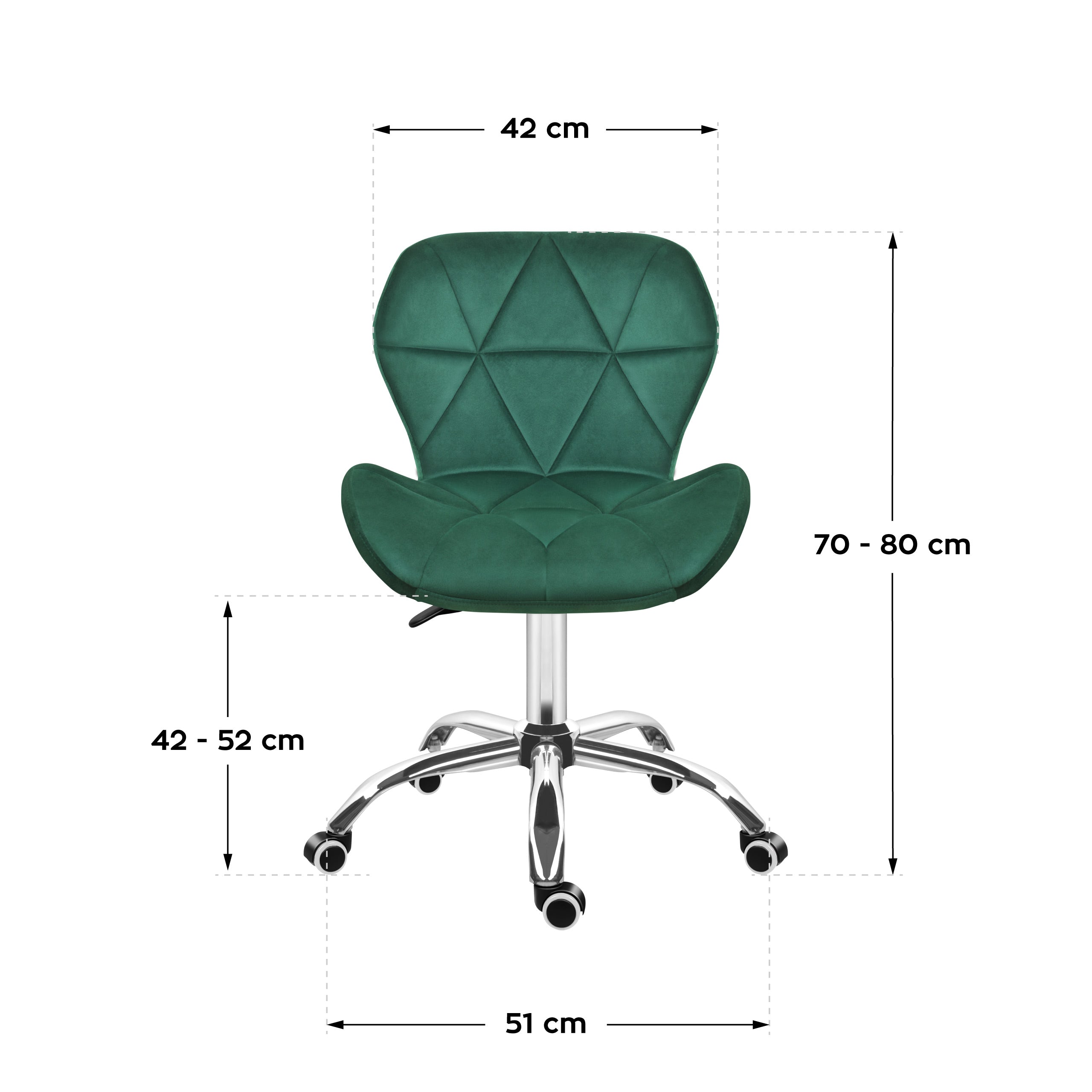 Drehbarer Samtstuhl Mark Adler Future 3.0 grün