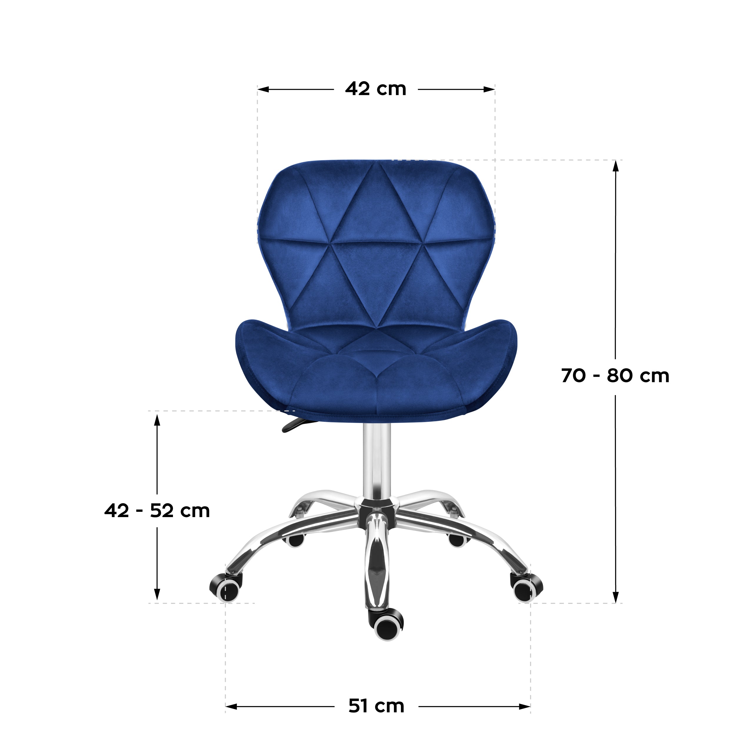 Drehbarer Samtstuhl Mark Adler Future 3.0 blau