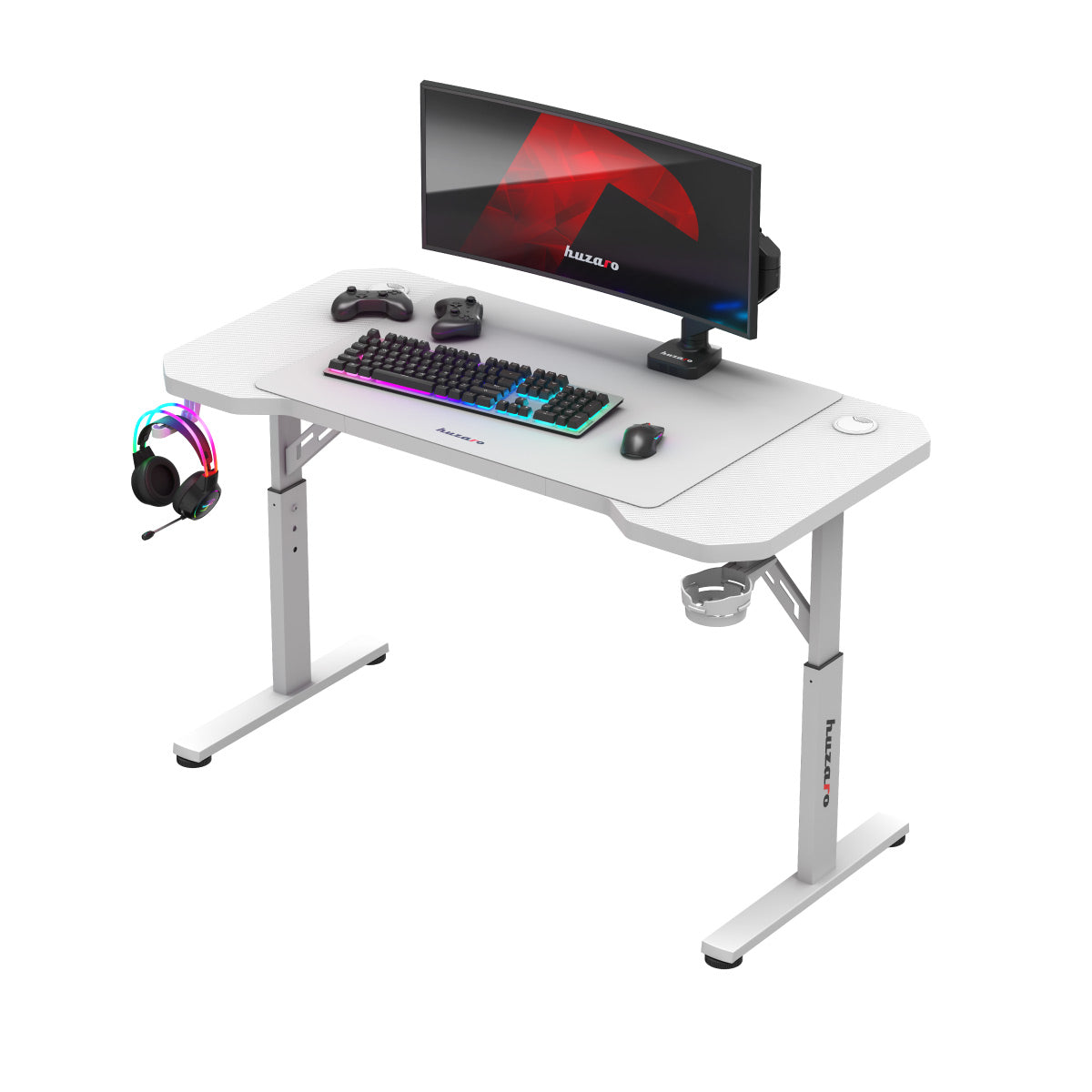 Gaming-Schreibtisch HUZARO Hero 2.6 White 120 cm