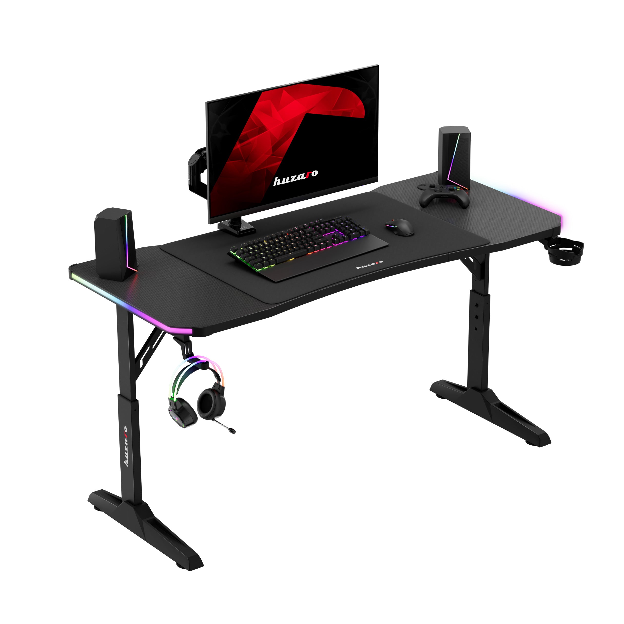 LED Gaming-Schreibtisch Huzaro Hero 3.6 RGB Black