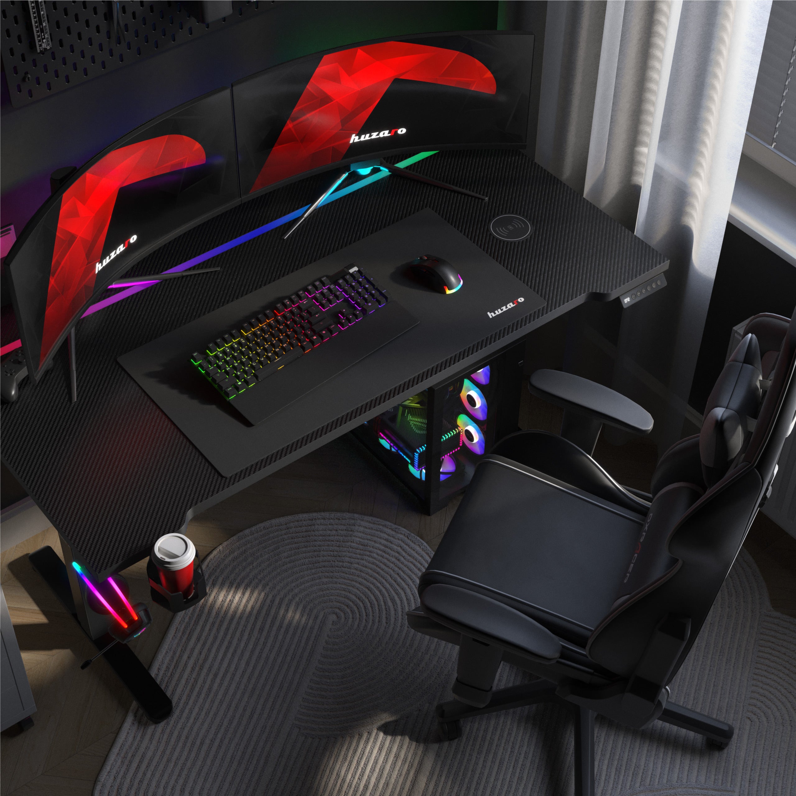 Elektrischer Gaming-Schreibtisch mit höhenverstellbarer Tischplatte