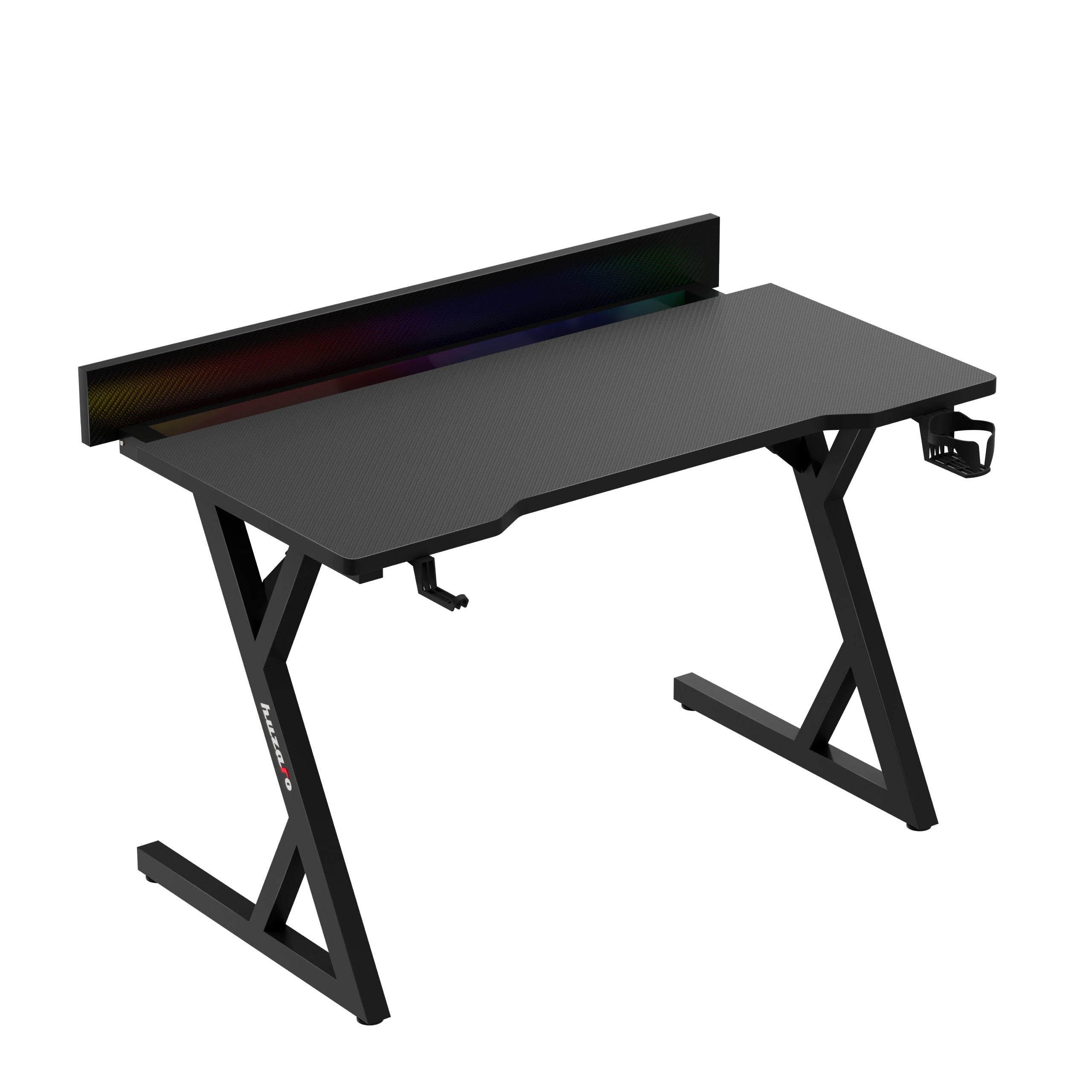 Gaming-Schreibtisch mit LED-Beleuchtung Huzaro Hero 2.4 RGB Black