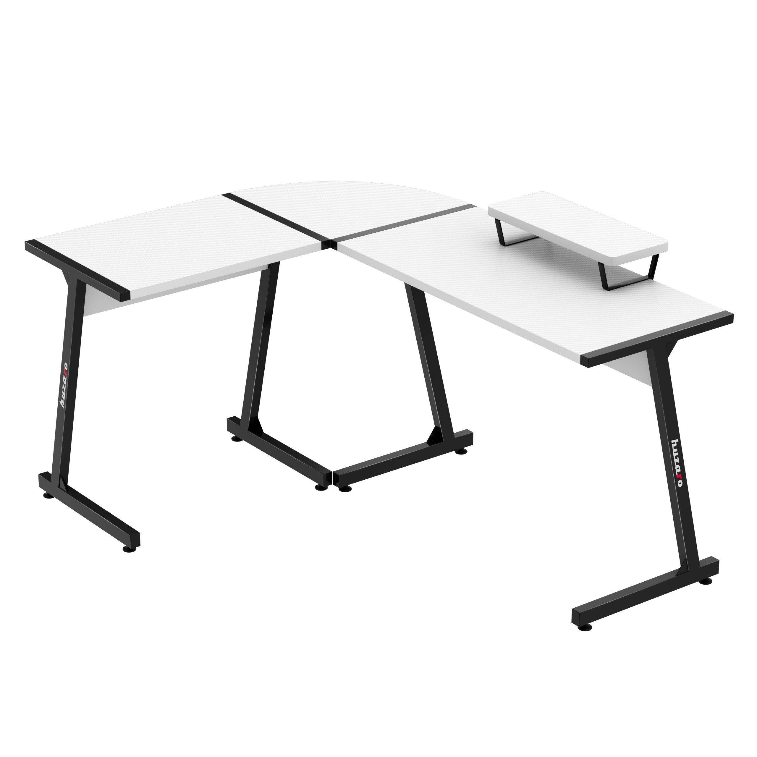 Gaming-Eckschreibtisch Huzaro Hero 6.0 White 147 cm